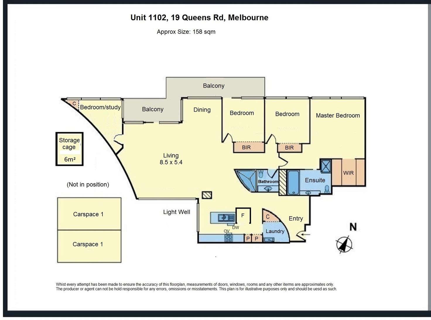 Floorplan of Homely apartment listing, 1102/19 Queens Road, Melbourne VIC 3004