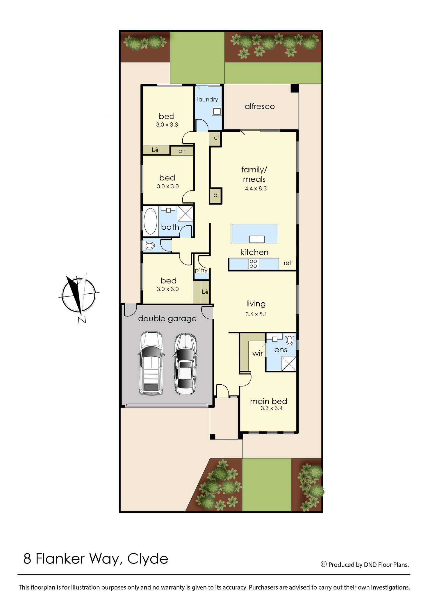 Floorplan of Homely house listing, 8 Flanker Way, Clyde VIC 3978