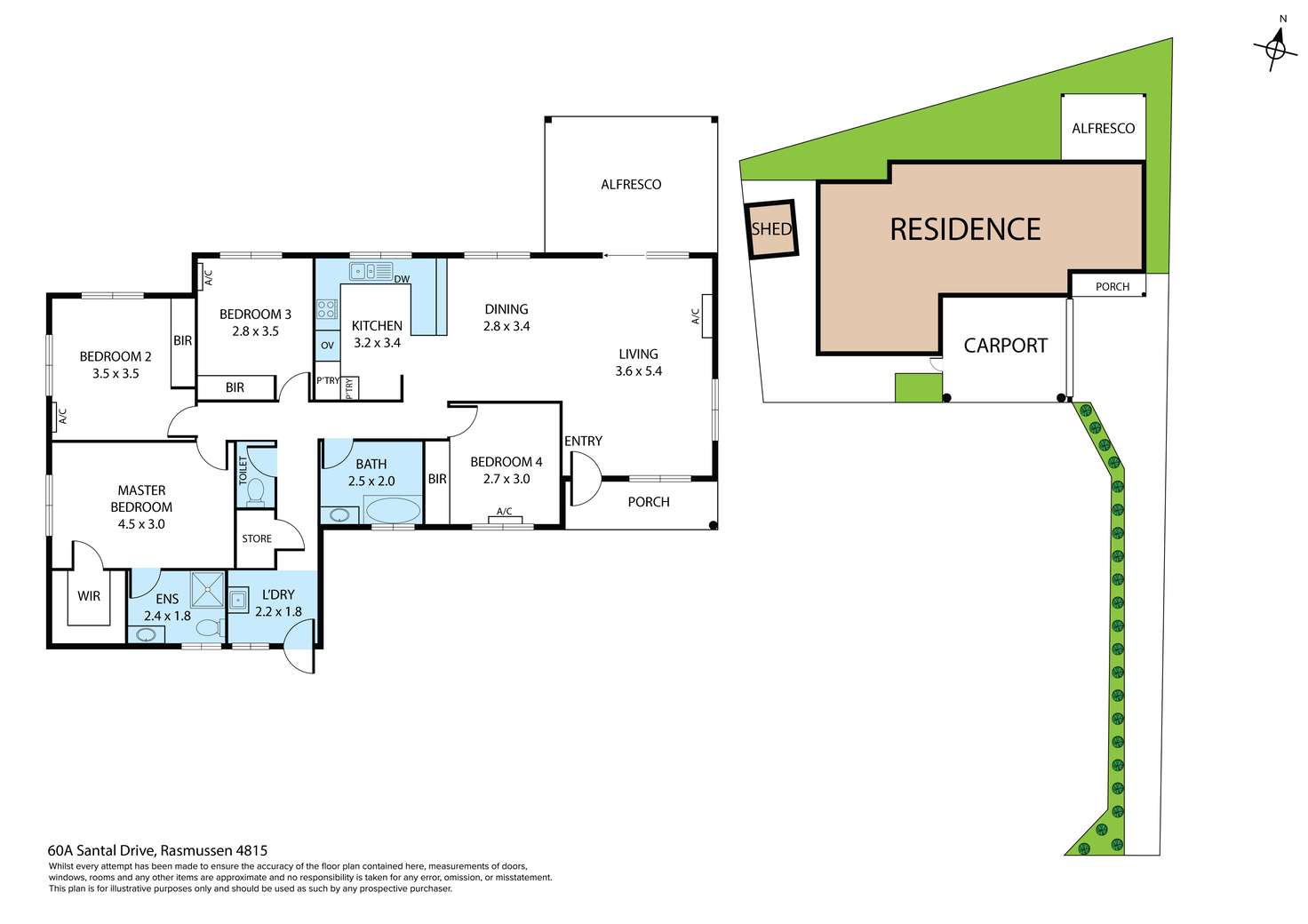 Floorplan of Homely house listing, 60A Santal Drive, Rasmussen QLD 4815