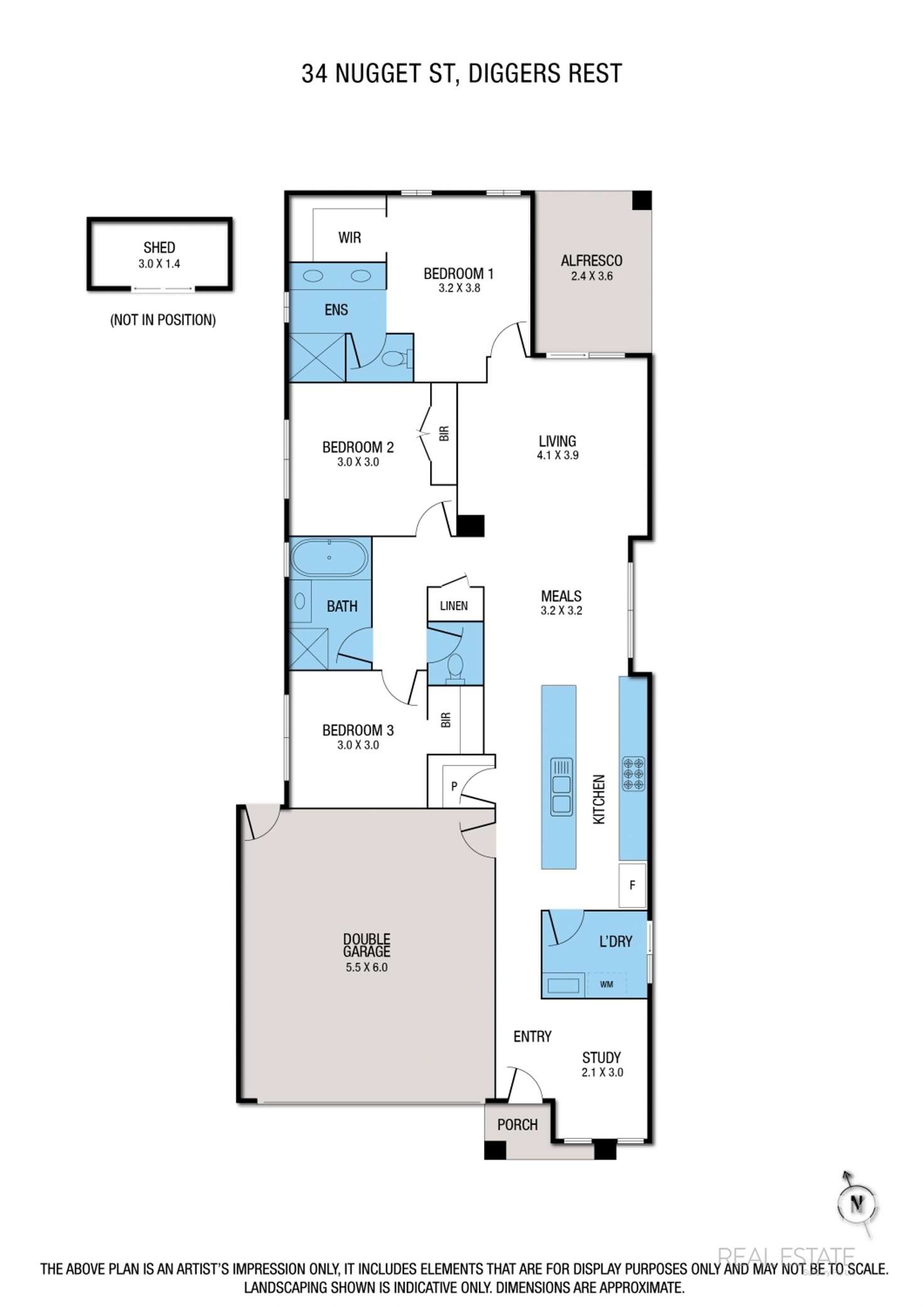 Floorplan of Homely house listing, 34 Nugget Street, Diggers Rest VIC 3427