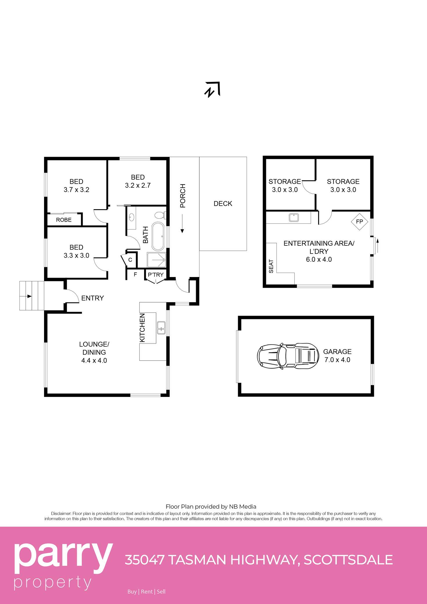 Floorplan of Homely house listing, 35046 Tasman Highway, Scottsdale TAS 7260