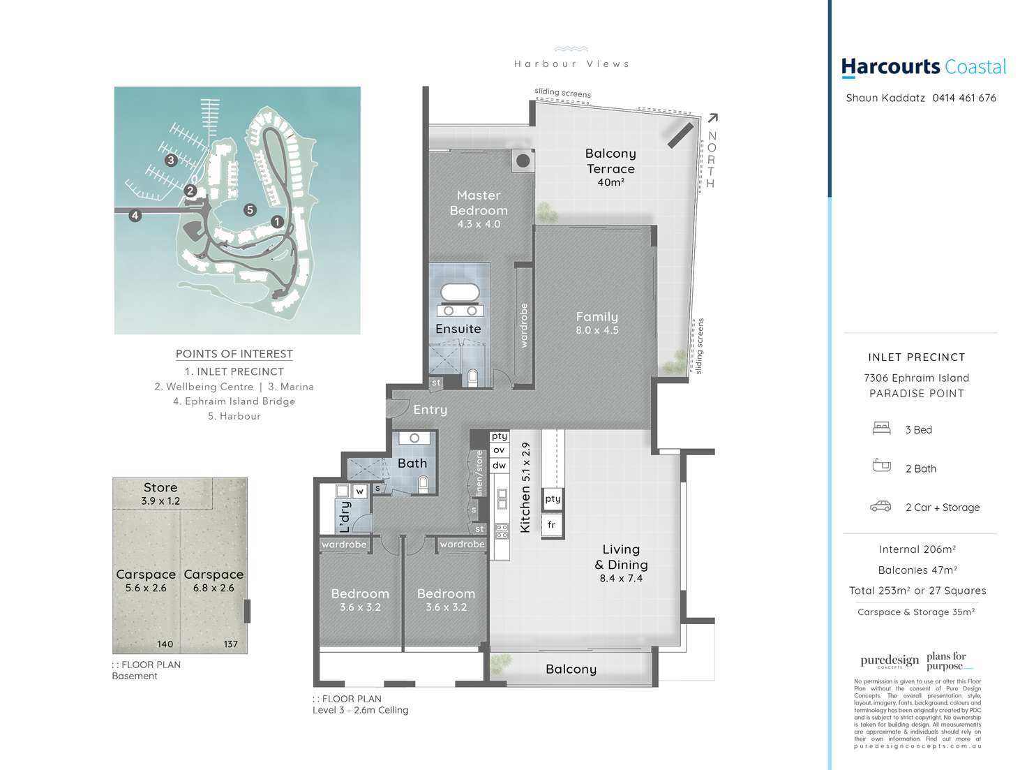 Floorplan of Homely apartment listing, 7306 Ephraim Island, Paradise Point QLD 4216