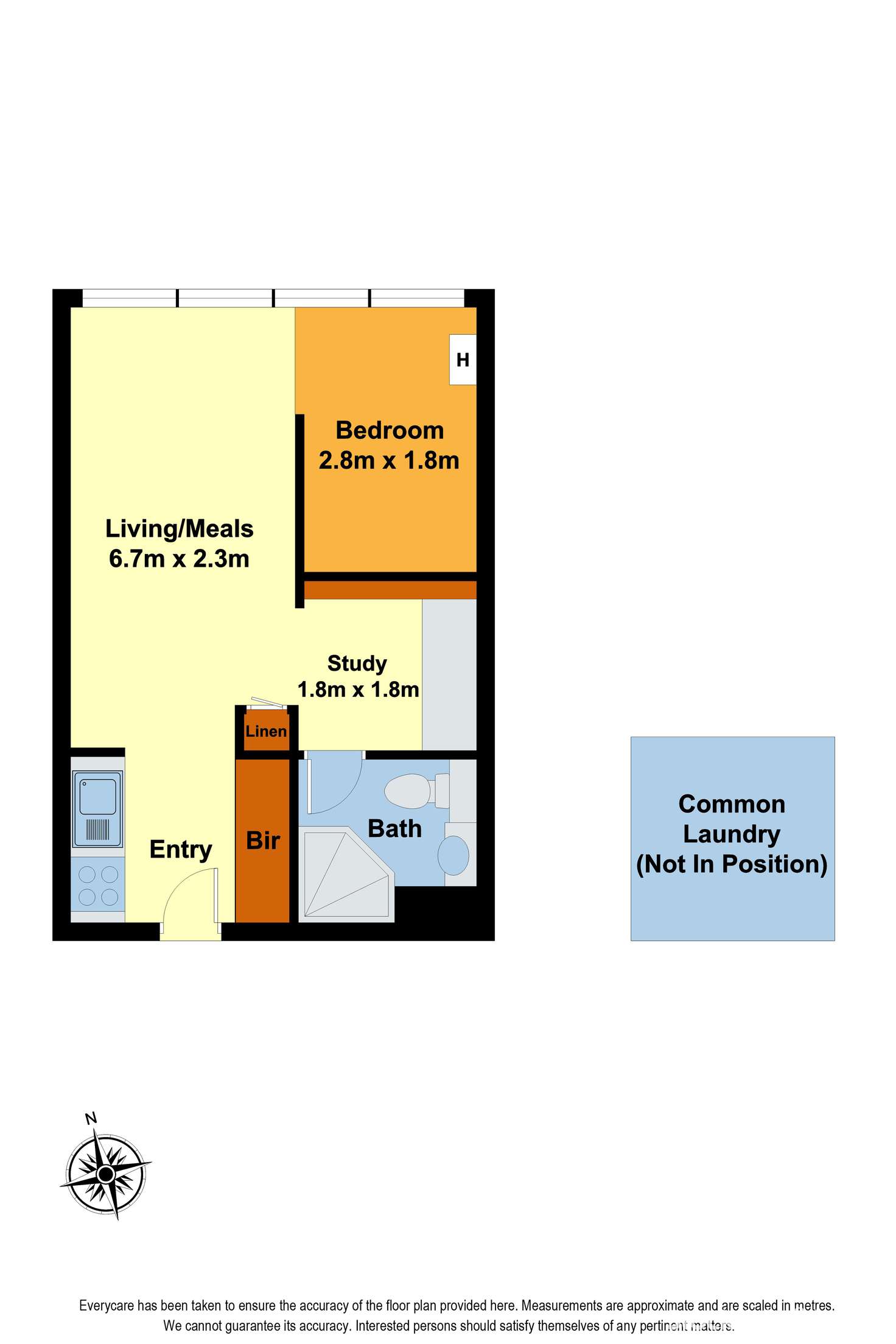 Floorplan of Homely apartment listing, 2N10/570 Lygon Street, Carlton VIC 3053