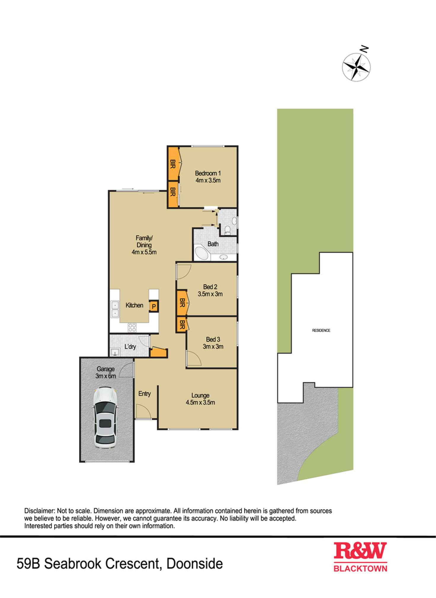 Floorplan of Homely semiDetached listing, 59B Seabrook Crescent, Doonside NSW 2767