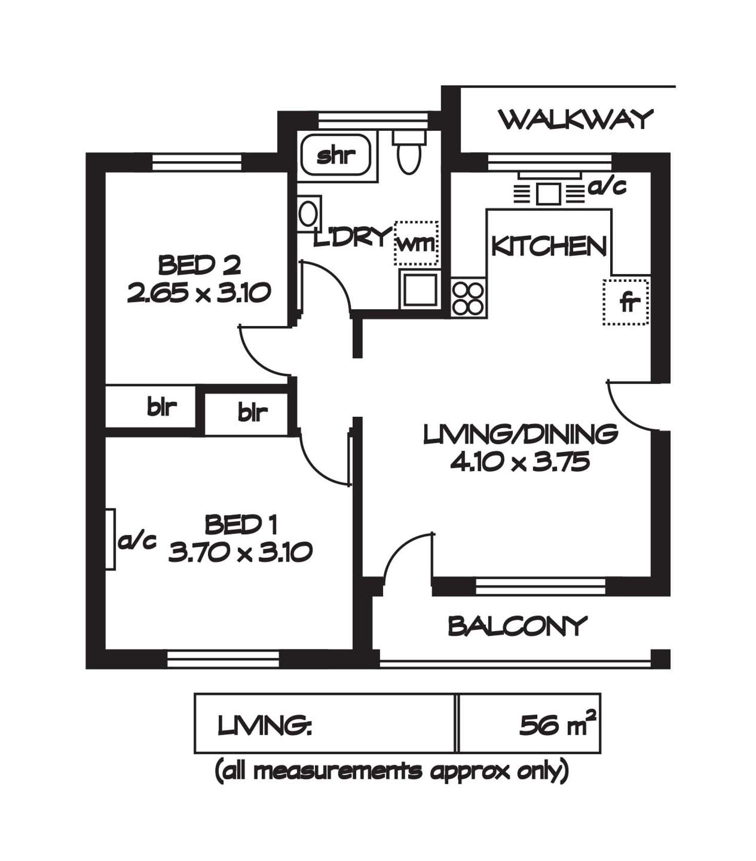 Floorplan of Homely house listing, 3/2a Ferguson Avenue, Myrtle Bank SA 5064