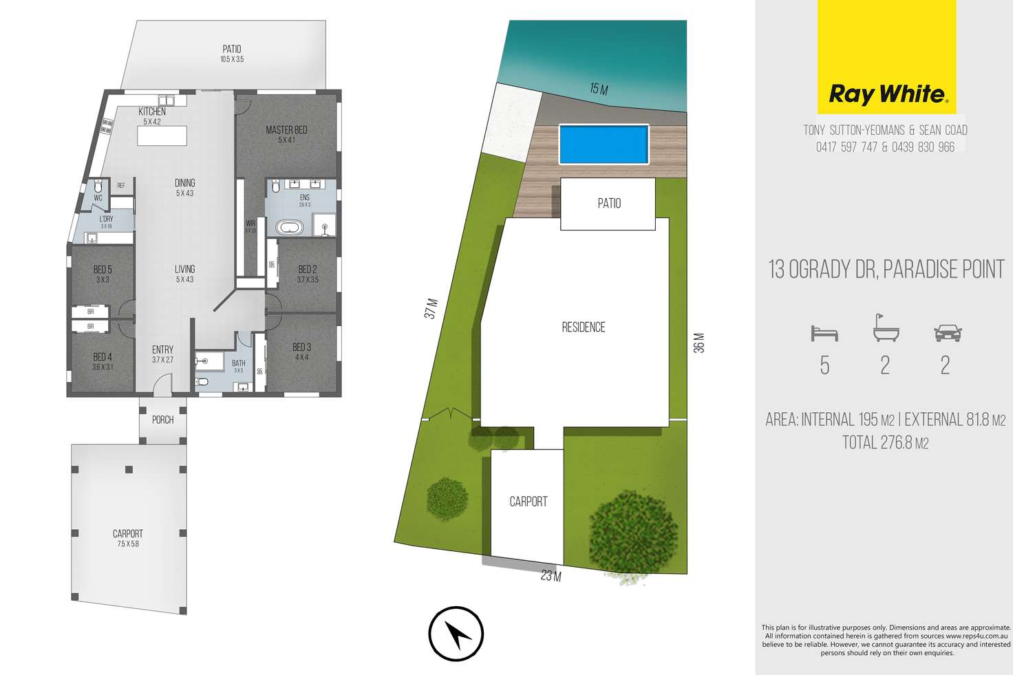 Floorplan of Homely house listing, 13 O'Grady Drive, Paradise Point QLD 4216