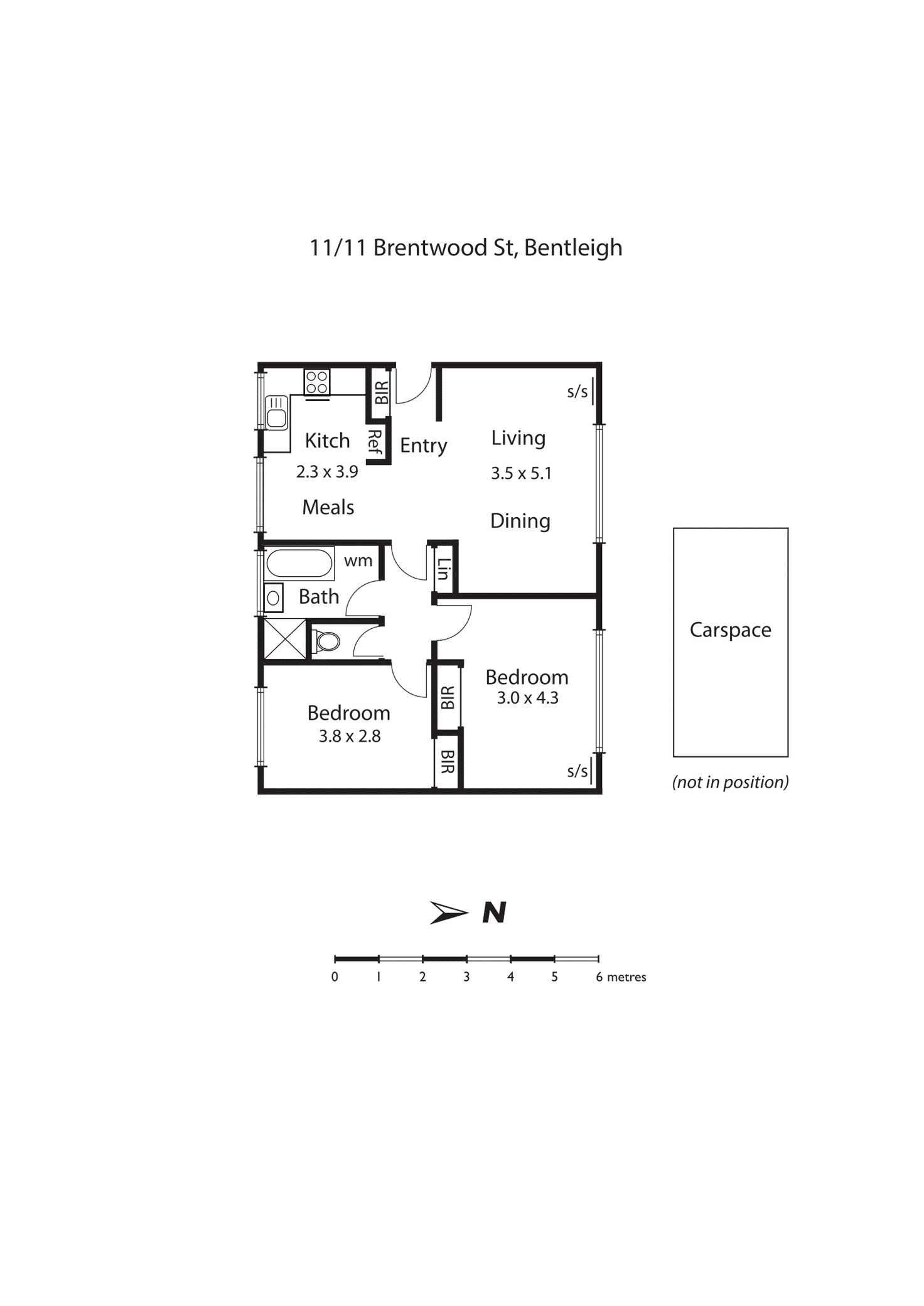 Floorplan of Homely apartment listing, 11/11 Brentwood Street, Bentleigh VIC 3204