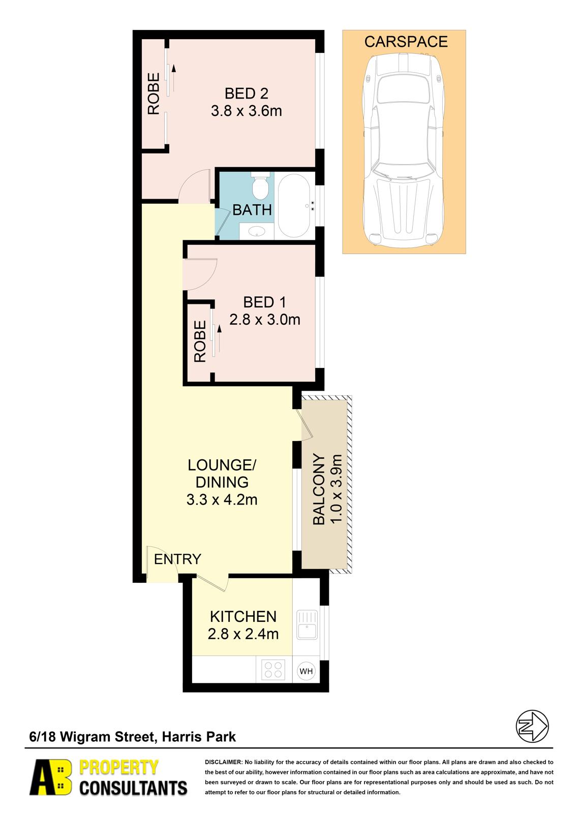 Floorplan of Homely unit listing, 6/18 Wigram Street, Harris Park NSW 2150
