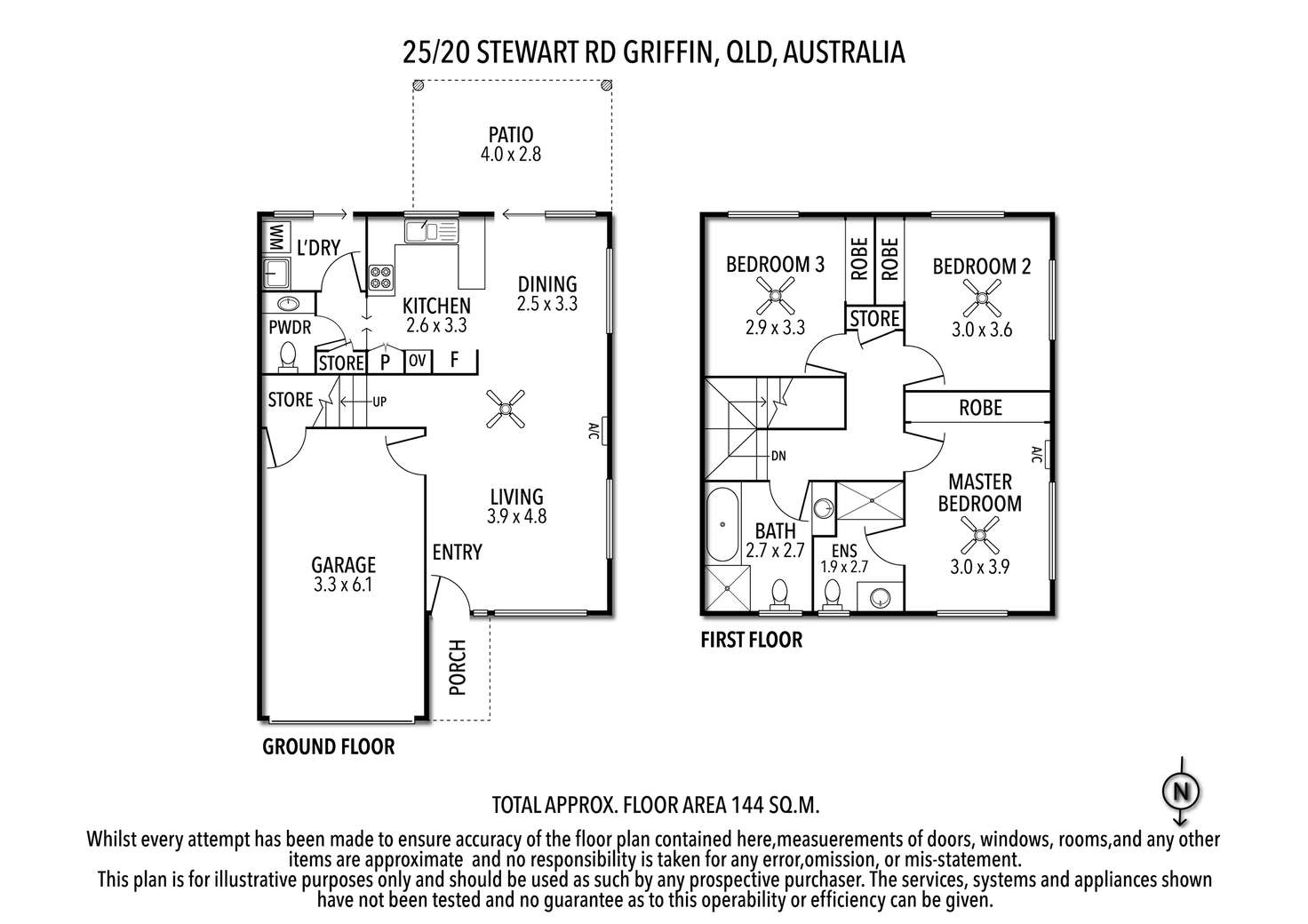 Floorplan of Homely townhouse listing, 25/20 Stewart Road, Griffin QLD 4503
