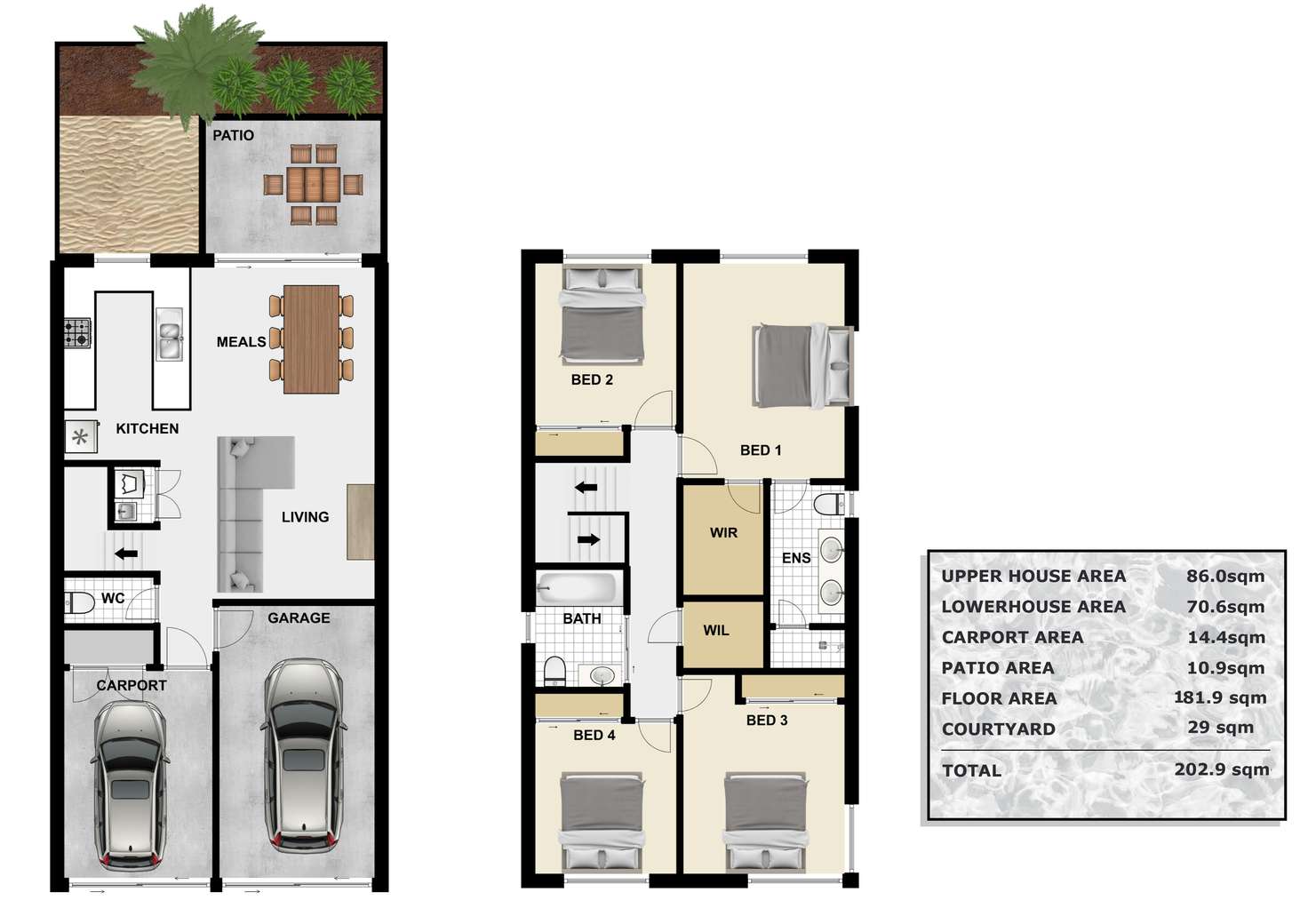 Floorplan of Homely townhouse listing, 27/48 Berkshire Place, Heathwood QLD 4110