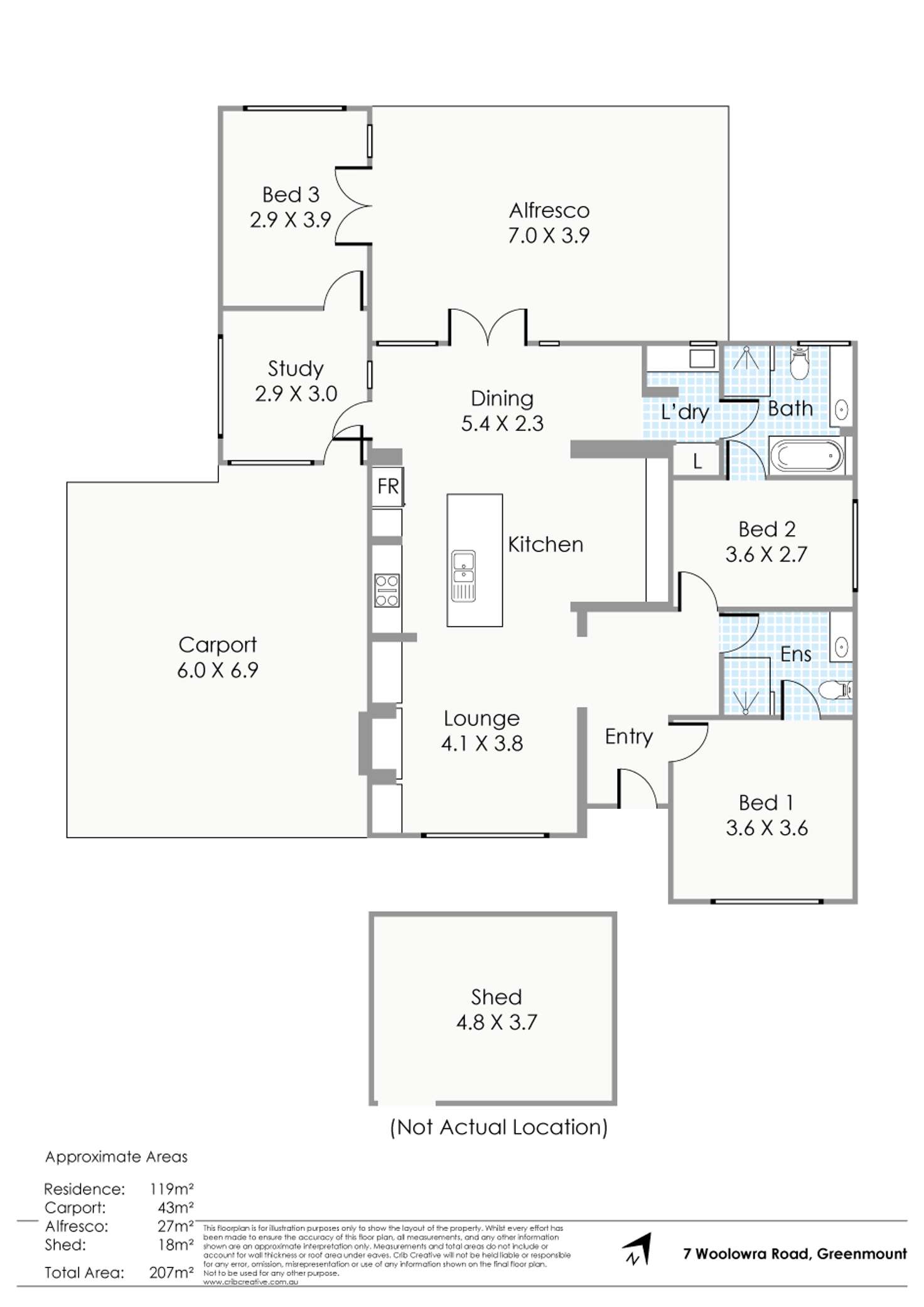 Floorplan of Homely house listing, 7 Woolowra Road, Greenmount WA 6056