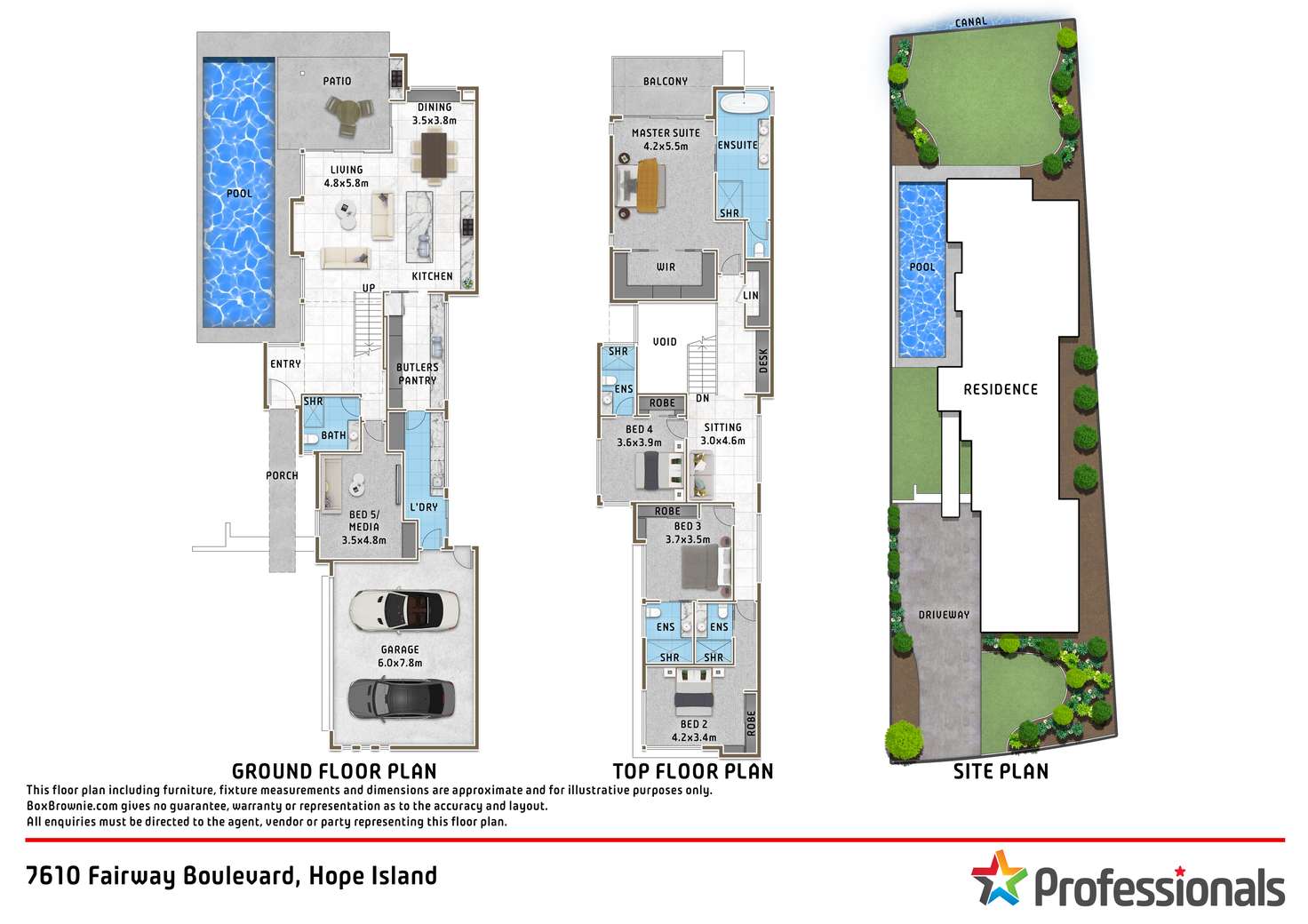 Floorplan of Homely house listing, 7610 Fairway Boulevard, Hope Island QLD 4212