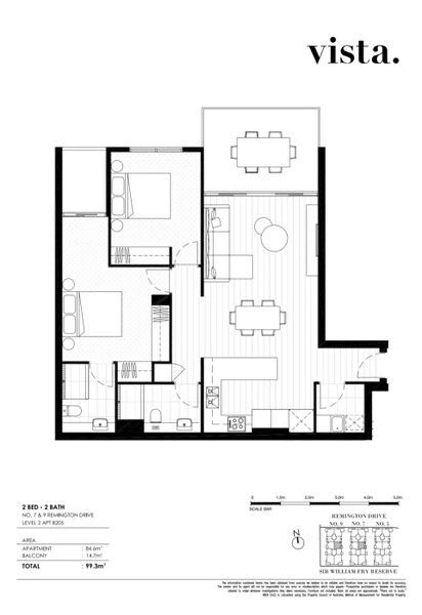 Floorplan of Homely apartment listing, 205/7B Remington Drive, Highett VIC 3190