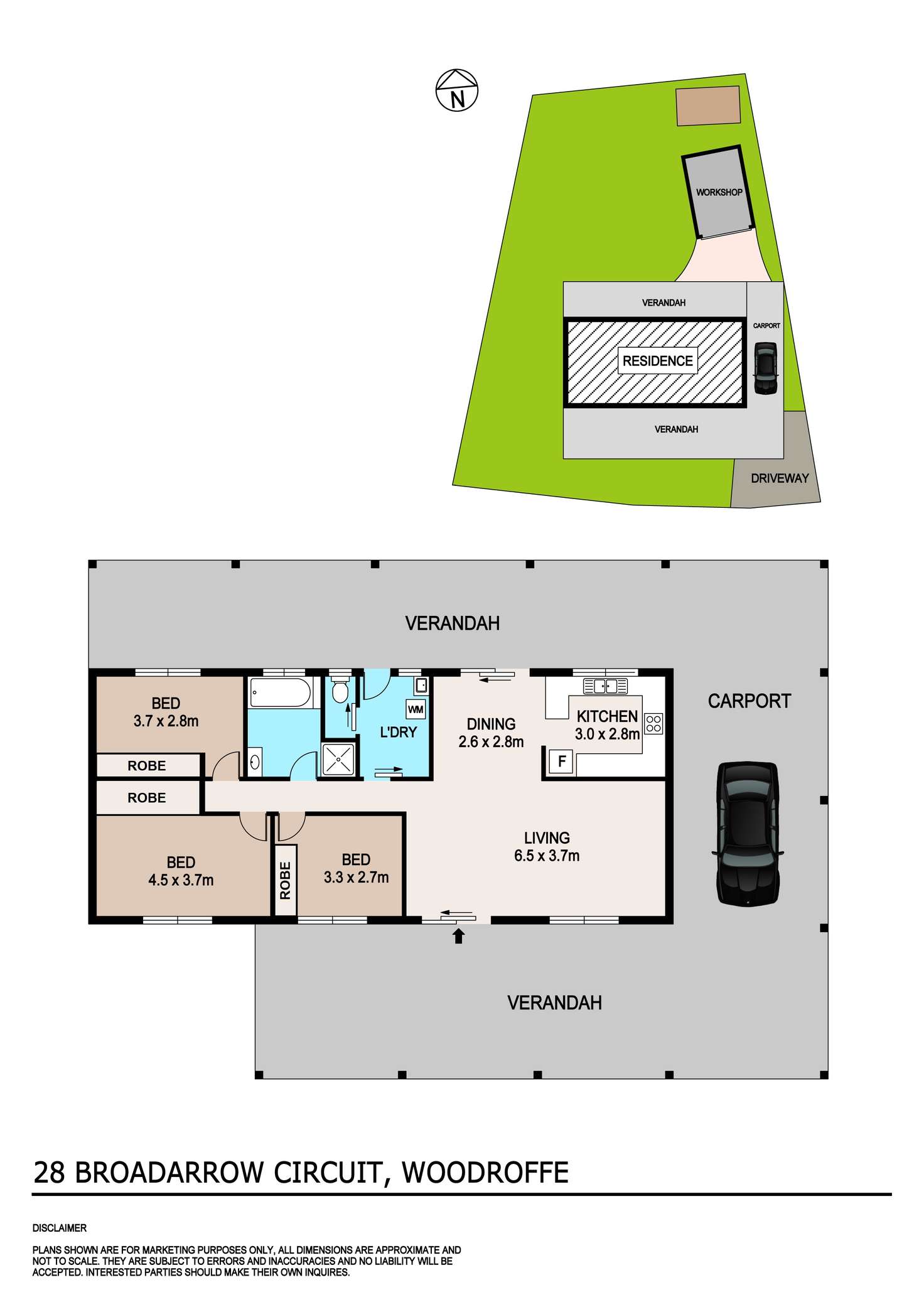 Floorplan of Homely house listing, 28 Broadarrow Circuit, Woodroffe NT 830