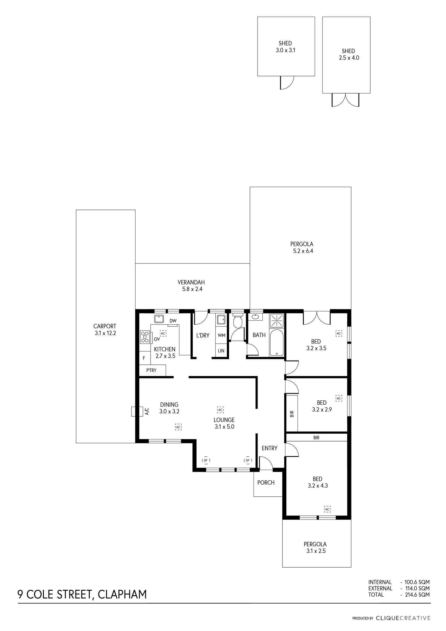 Floorplan of Homely house listing, 9 Cole Street, Clapham SA 5062