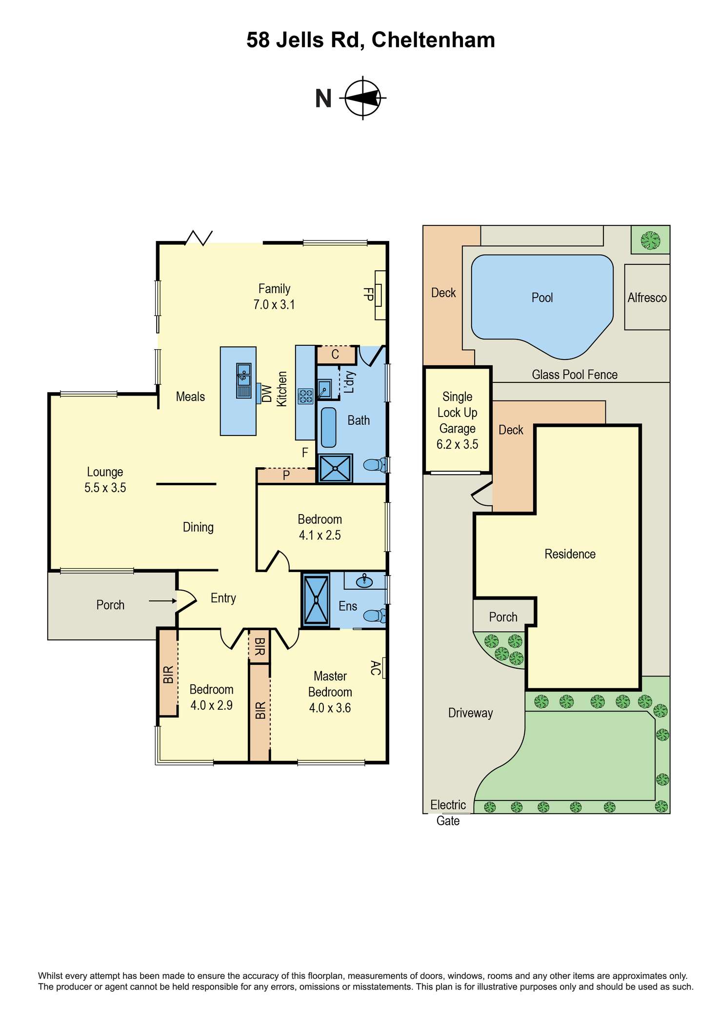 Floorplan of Homely house listing, 58 Jells Road, Cheltenham VIC 3192