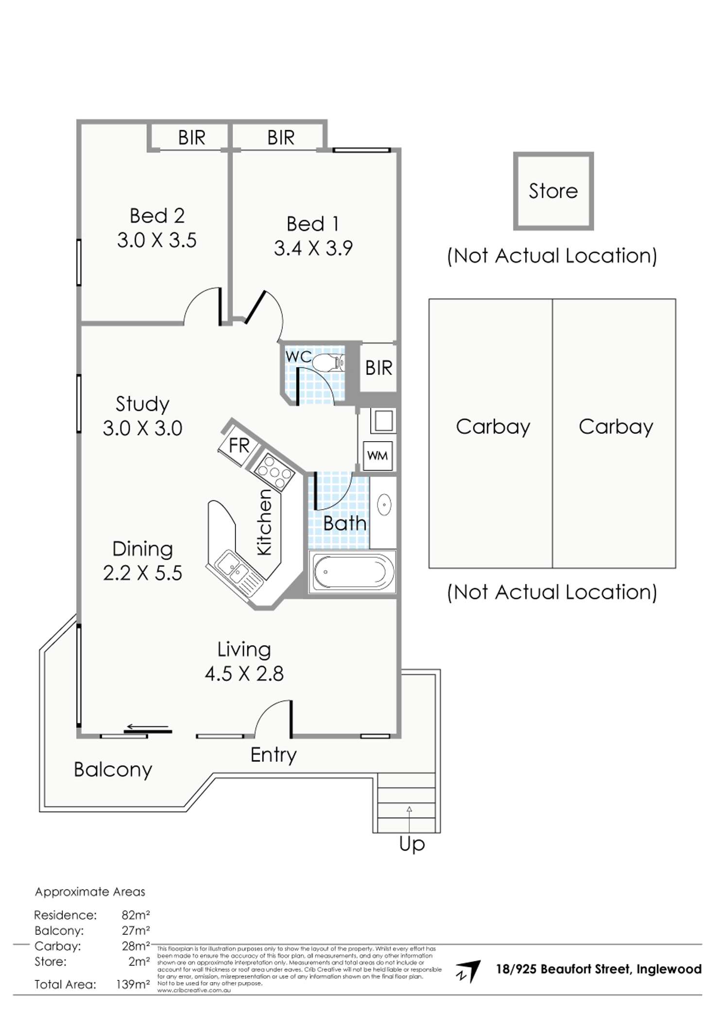Floorplan of Homely apartment listing, 19/825 Beaufort Street, Inglewood WA 6052