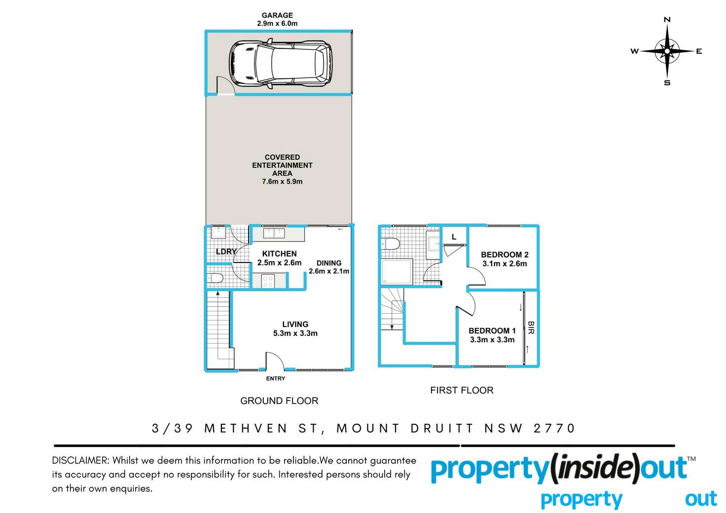 Floorplan of Homely townhouse listing, 3/39 Methven Street, Mount Druitt NSW 2770