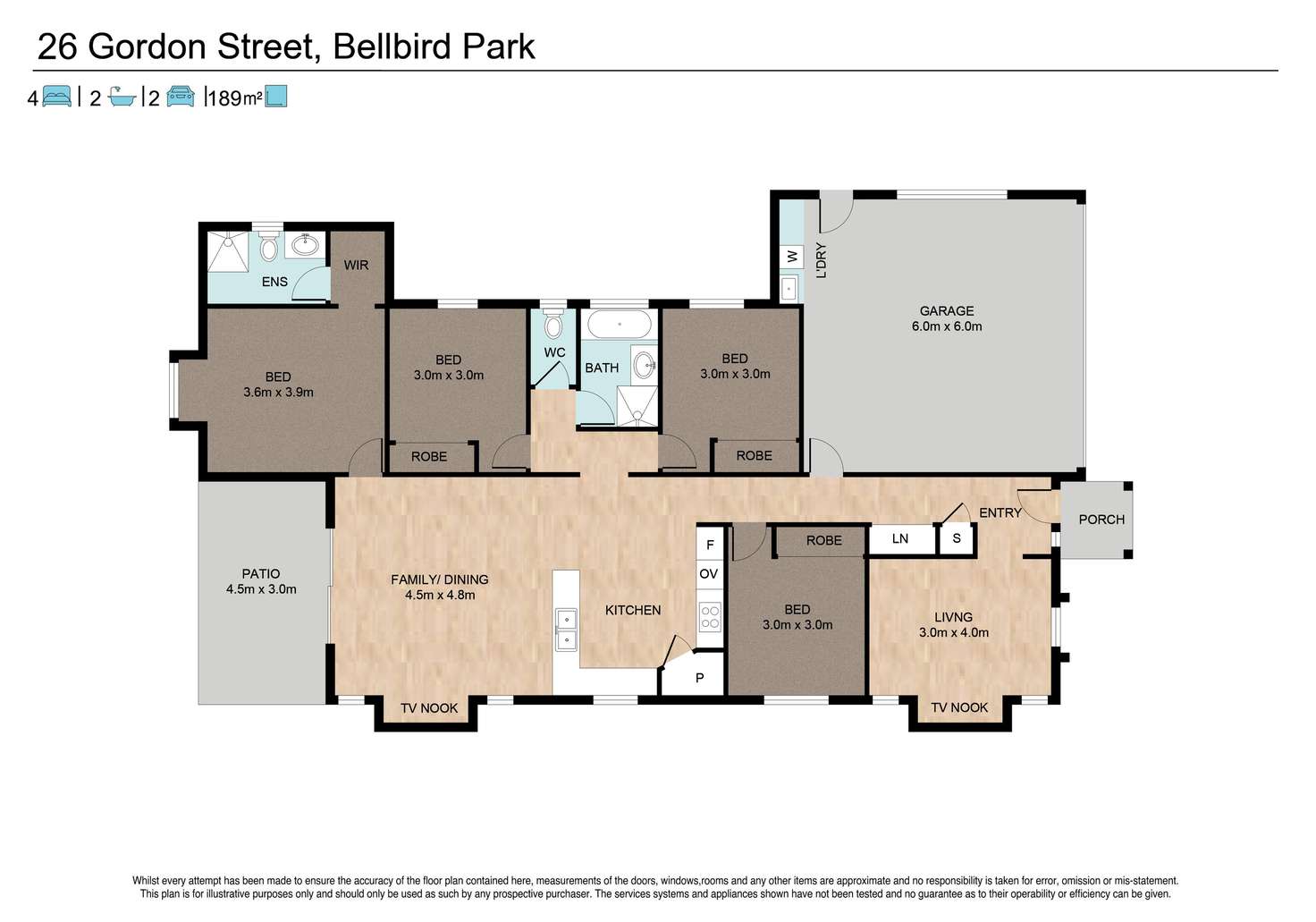 Floorplan of Homely house listing, 26 Gordon Drive, Bellbird Park QLD 4300