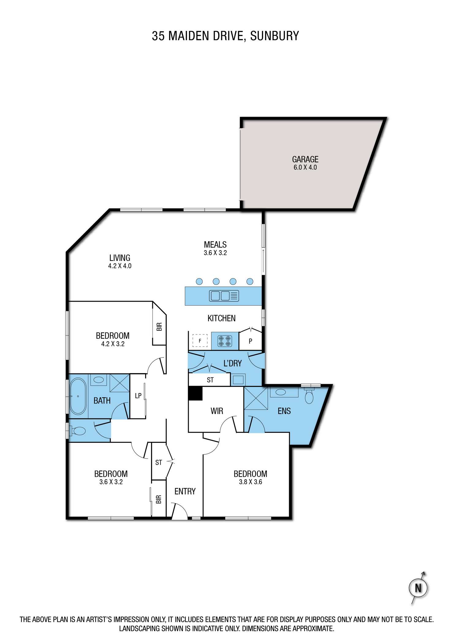 Floorplan of Homely house listing, 35 Maiden Drive, Sunbury VIC 3429