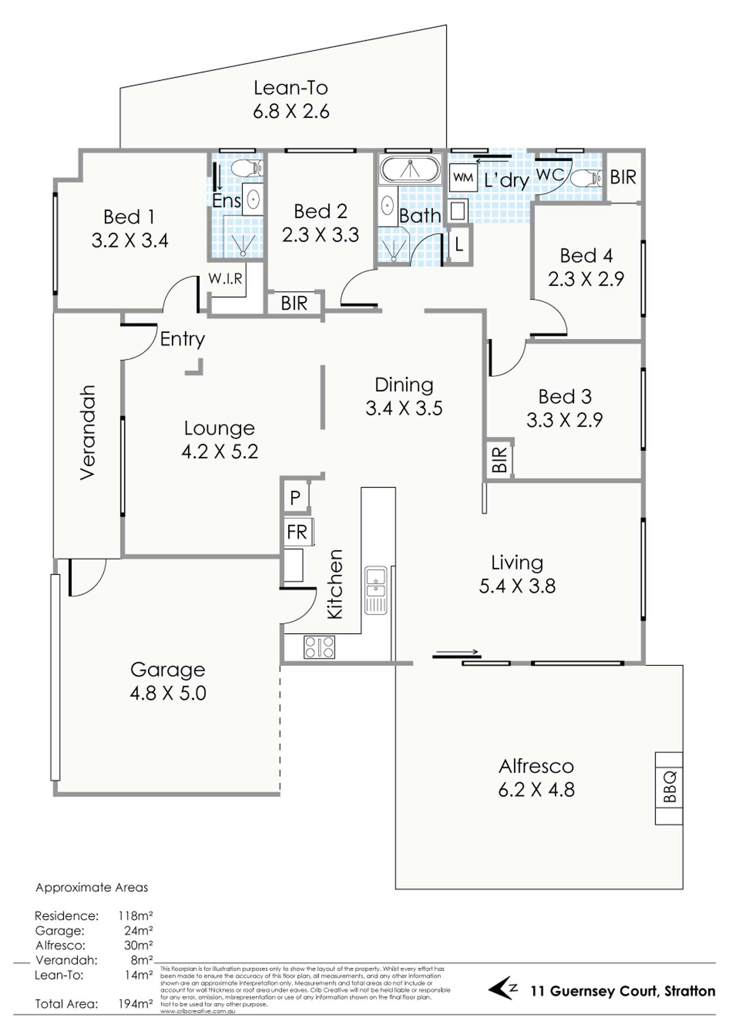 Floorplan of Homely house listing, 11 Guernsey Court, Stratton WA 6056