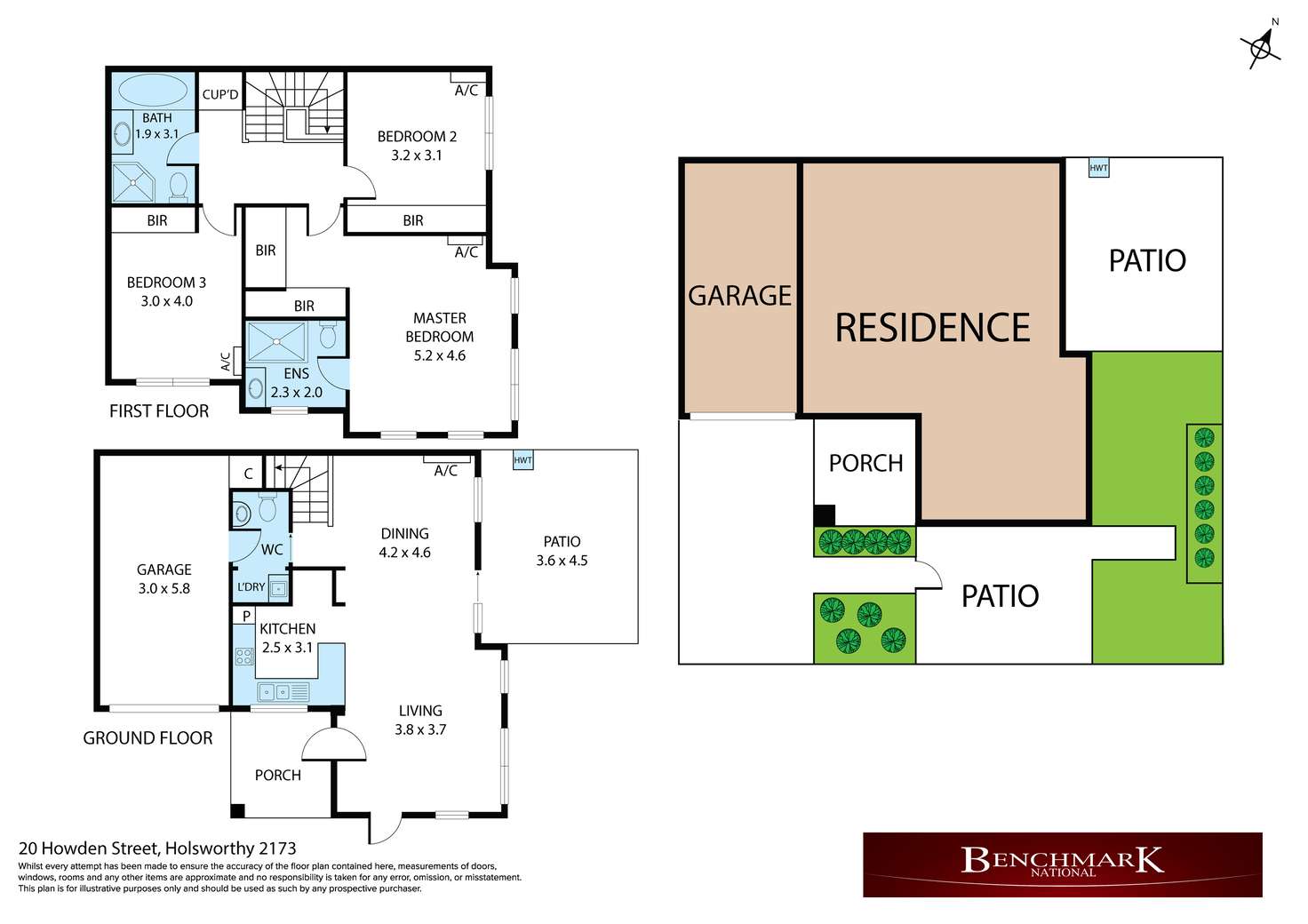Floorplan of Homely townhouse listing, 20 Howden Street, Holsworthy NSW 2173