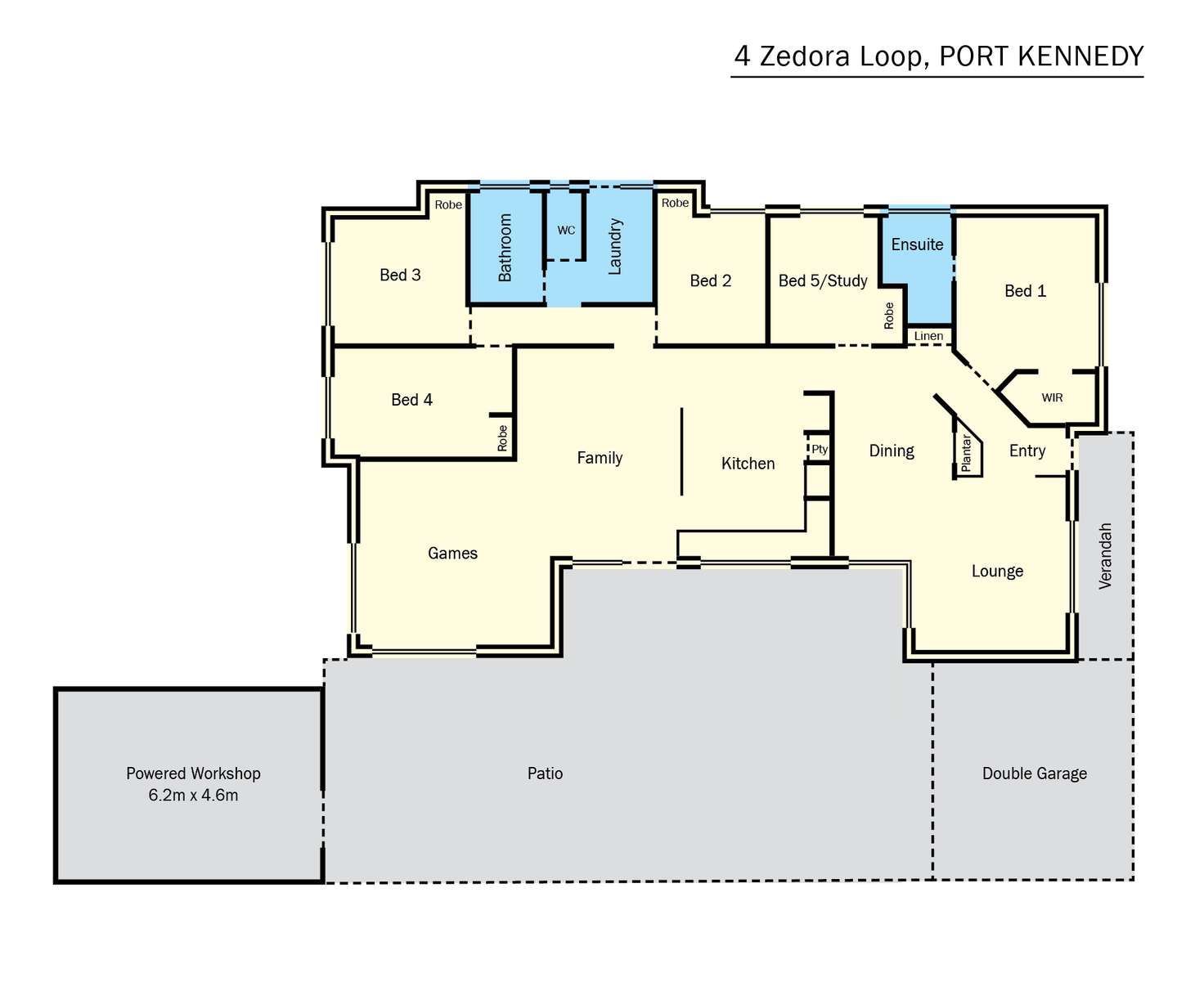 Floorplan of Homely house listing, 4 Zedora Loop, Port Kennedy WA 6172