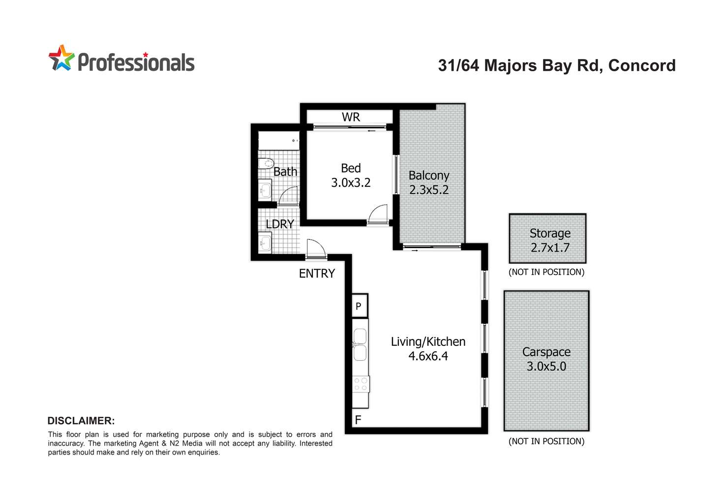 Floorplan of Homely apartment listing, 31/64 Majors Bay  Road, Concord NSW 2137