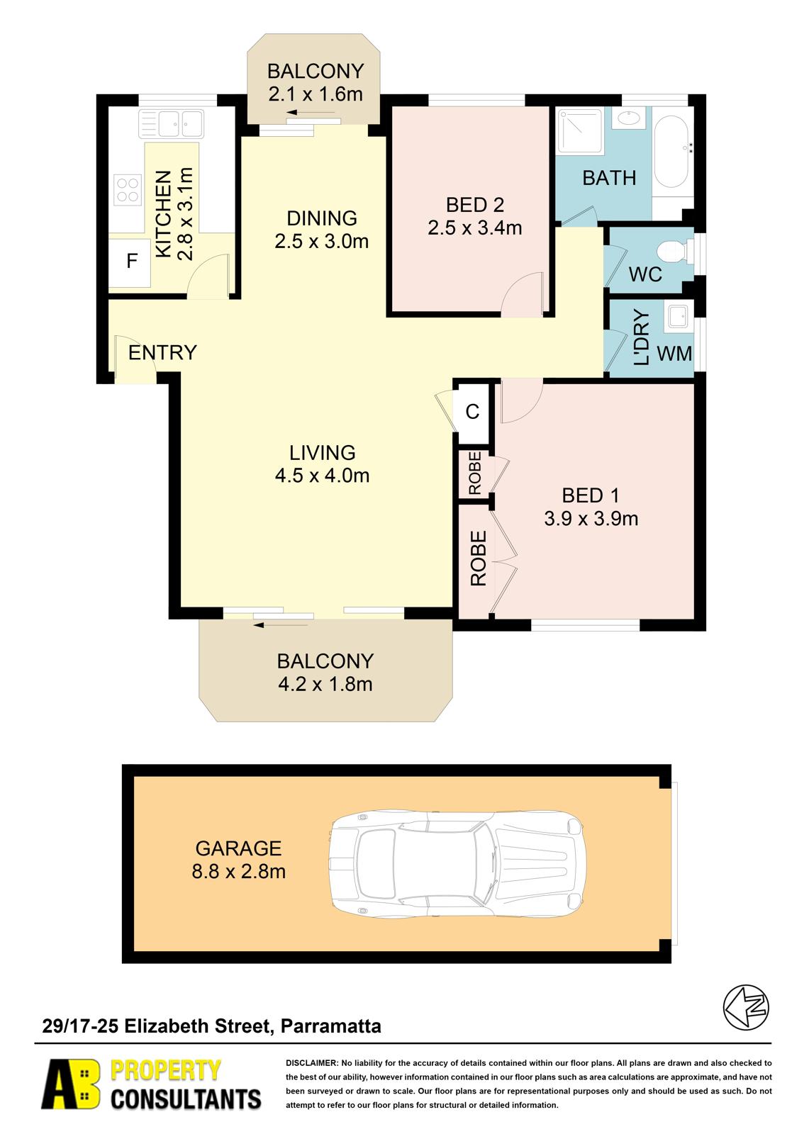 Floorplan of Homely unit listing, 29/17 Elizabeth Street, Parramatta NSW 2150