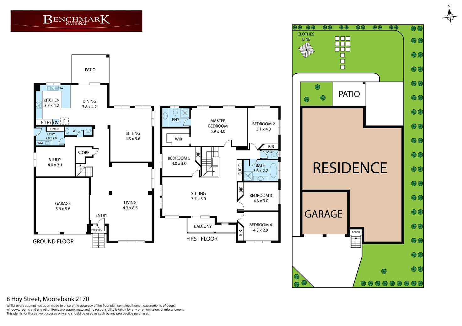 Floorplan of Homely house listing, 8 Hoy Street, Moorebank NSW 2170