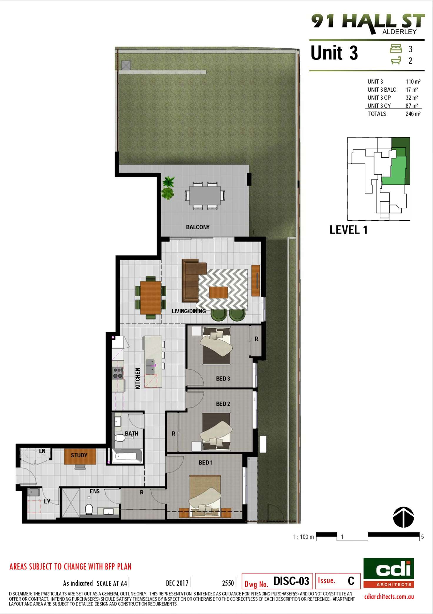 Floorplan of Homely apartment listing, 3/91 Hall Street, Alderley QLD 4051