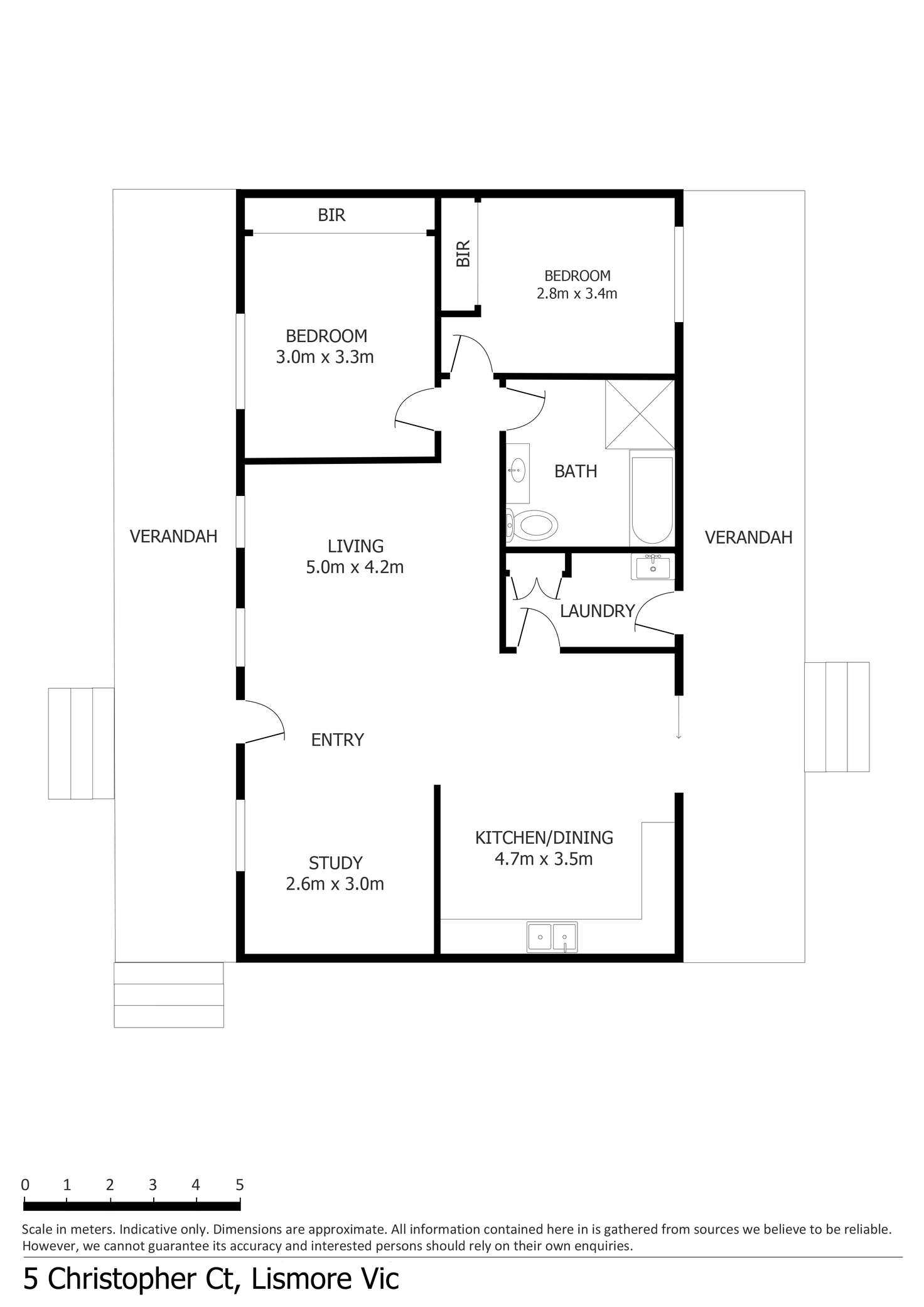 Floorplan of Homely house listing, 5 Christopher Court, Lismore VIC 3324