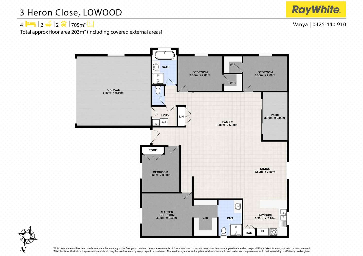 Floorplan of Homely house listing, 3 Heron Close, Lowood QLD 4311