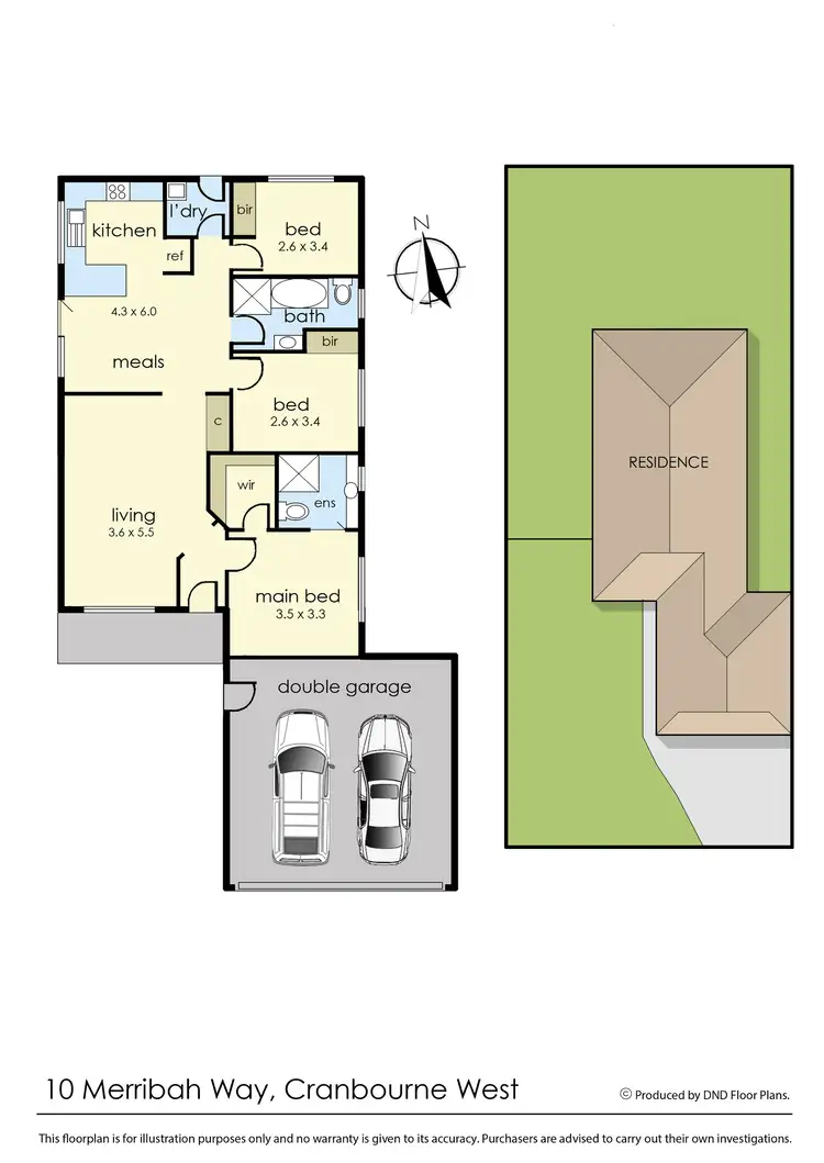 Floorplan of Homely house listing, 10 Merribah Way, Cranbourne West VIC 3977
