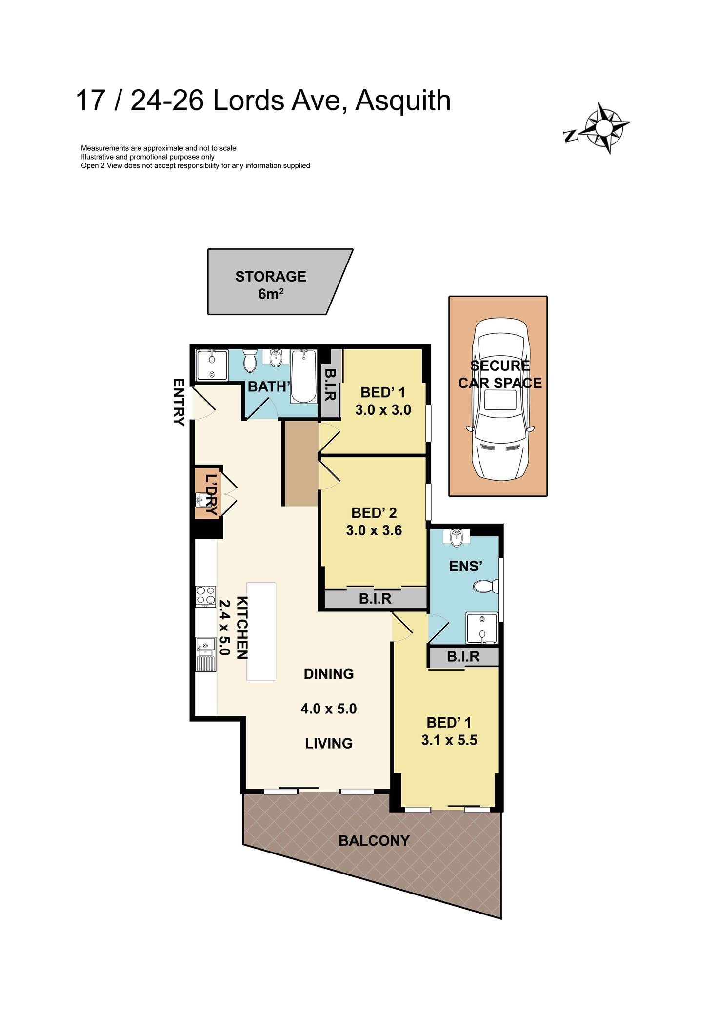 Floorplan of Homely apartment listing, 17/24-26 Lords Avenue, Asquith NSW 2077