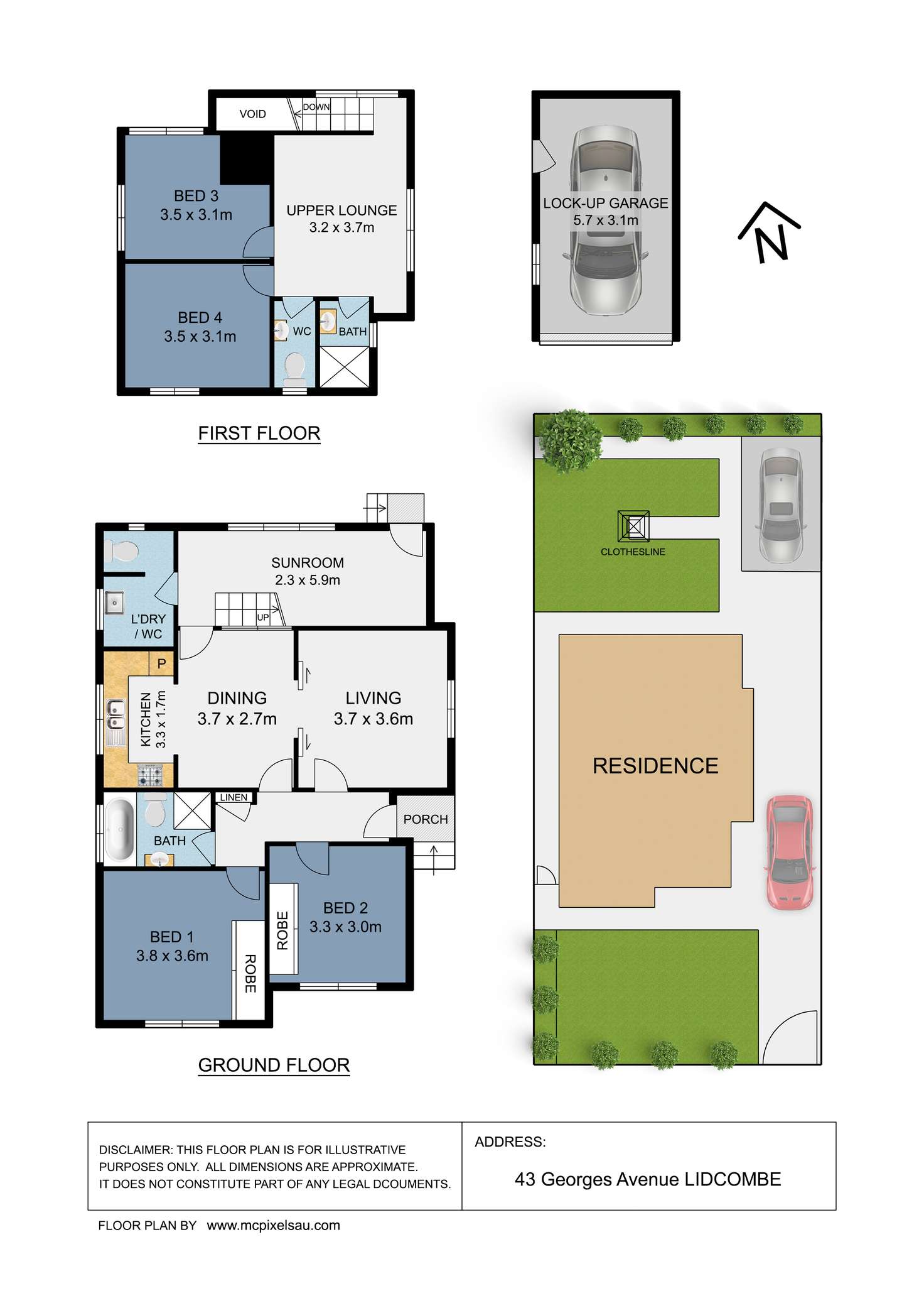 Floorplan of Homely house listing, 43 Georges Ave, Lidcombe NSW 2141