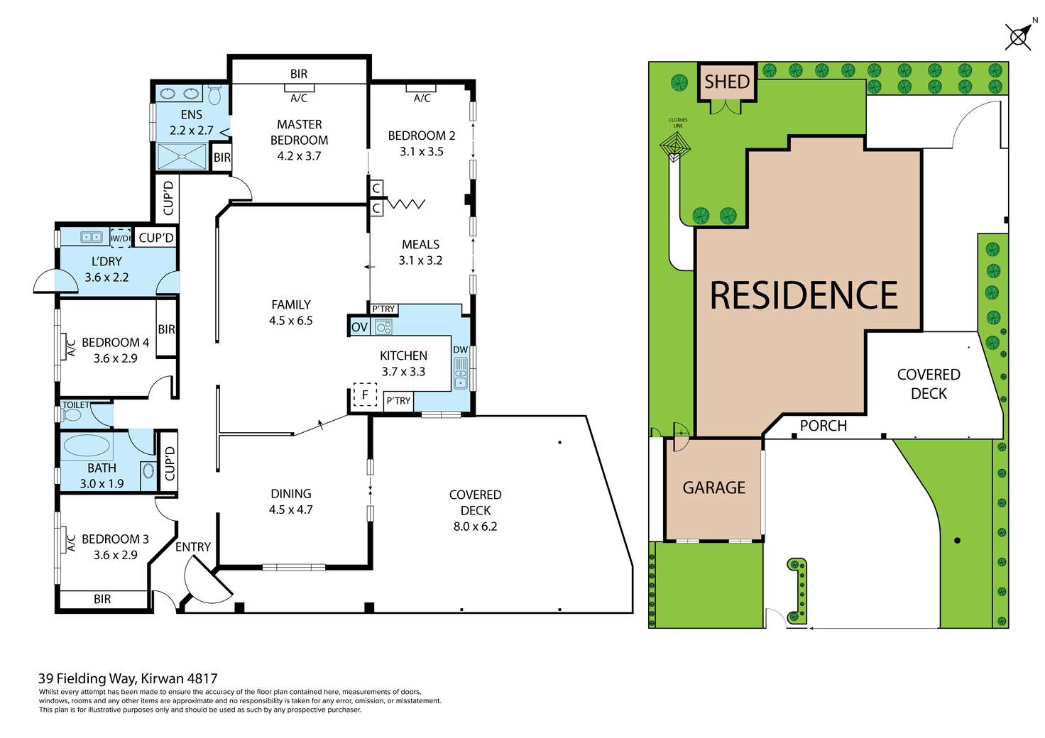 Floorplan of Homely house listing, 39 Fielding Way, Kirwan QLD 4817