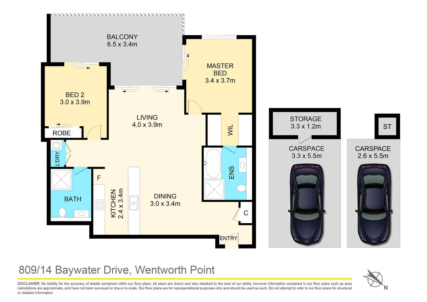Floorplan of Homely apartment listing, 809/14 Baywater Drive, Wentworth Point NSW 2127