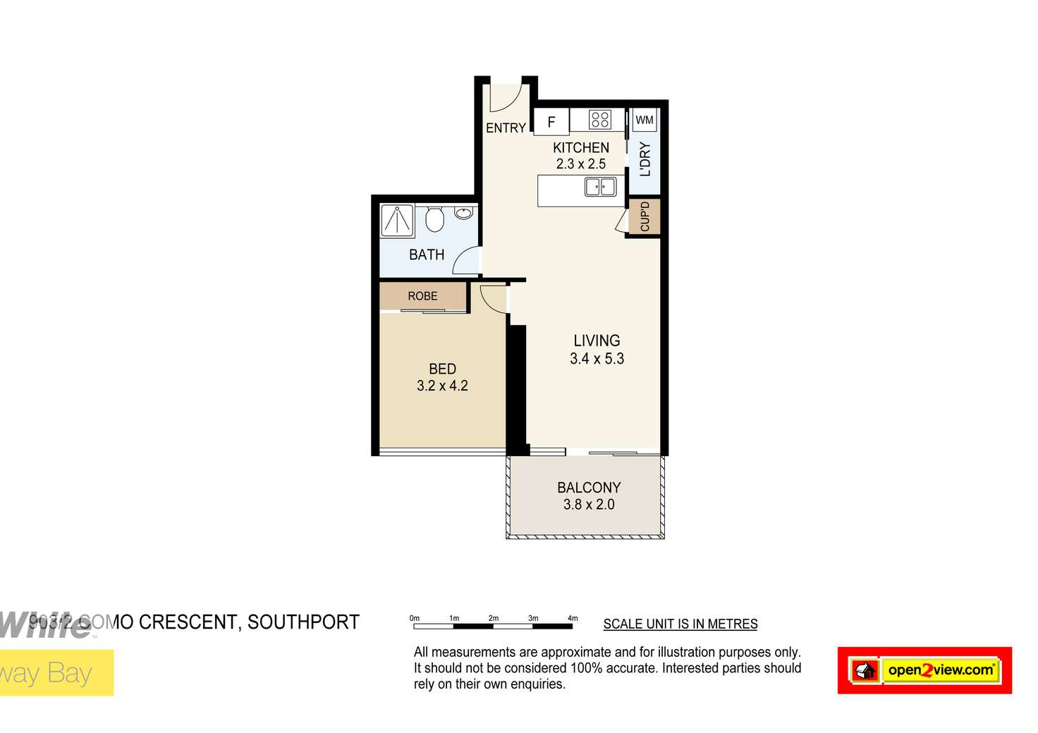 Floorplan of Homely apartment listing, 903/2 Como Crescent, Southport QLD 4215