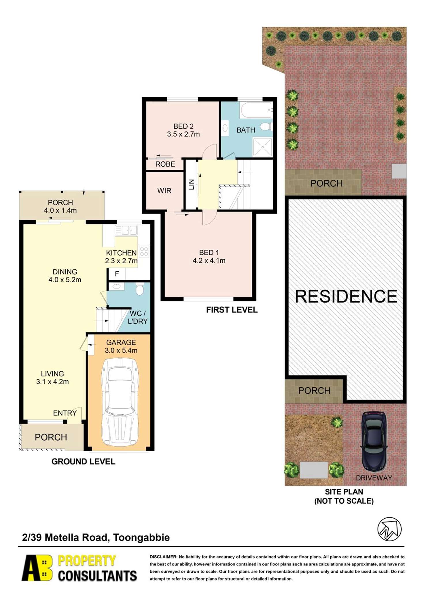 Floorplan of Homely townhouse listing, 2/39-41 Metella Road, Toongabbie NSW 2146