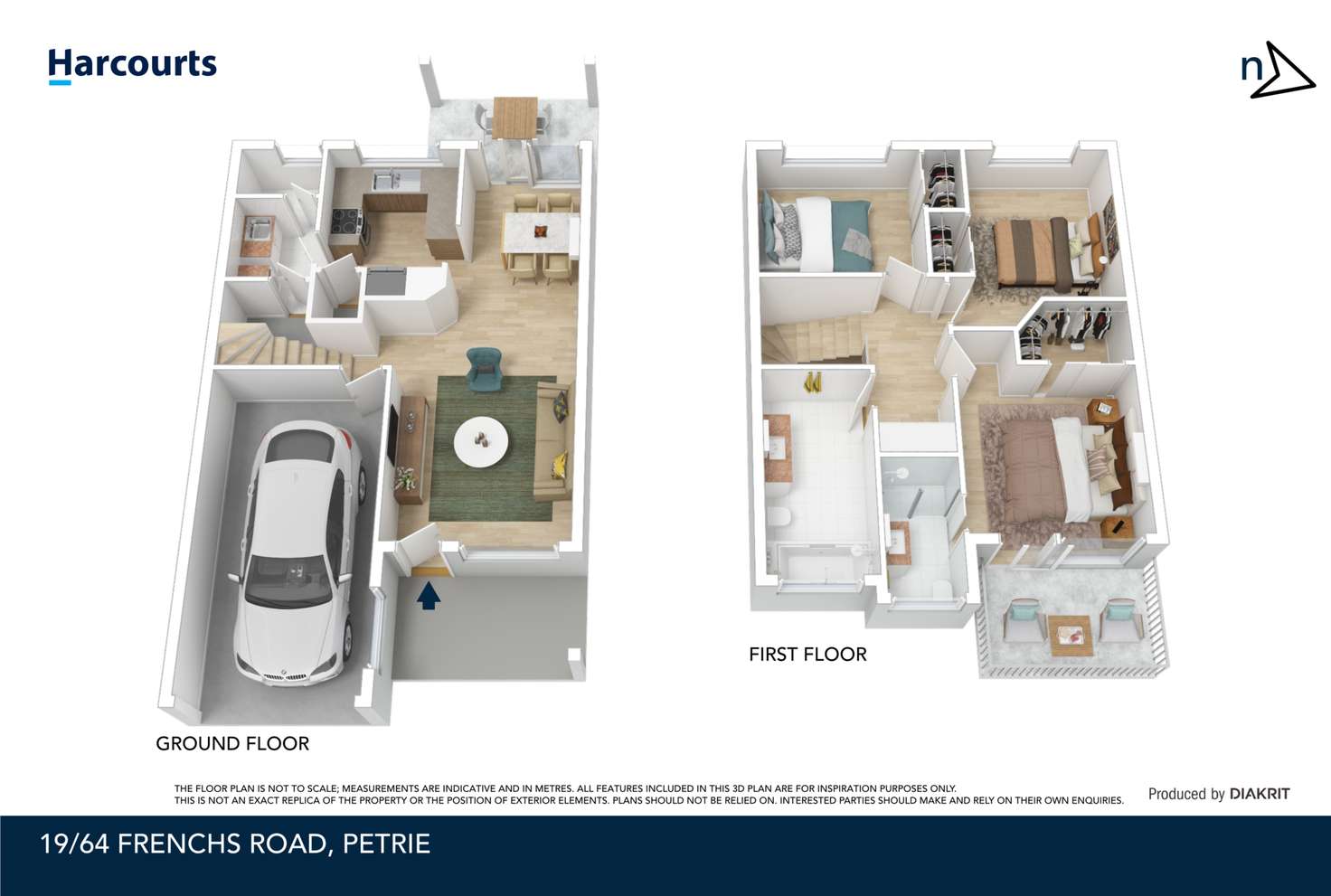 Floorplan of Homely townhouse listing, 19/64 Frenchs Road, Petrie QLD 4502