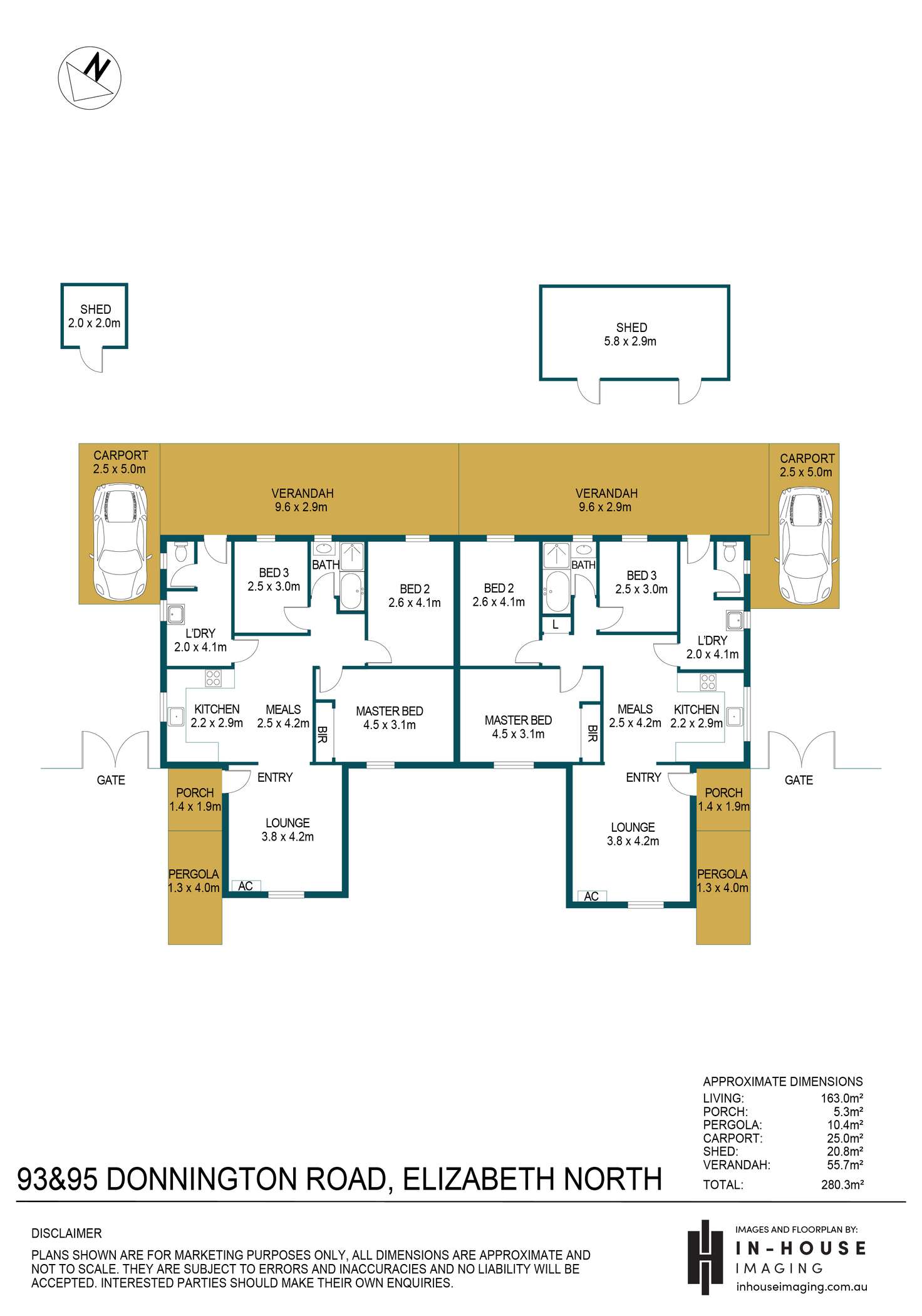 Floorplan of Homely house listing, 93-95 Donnington Road, Elizabeth North SA 5113