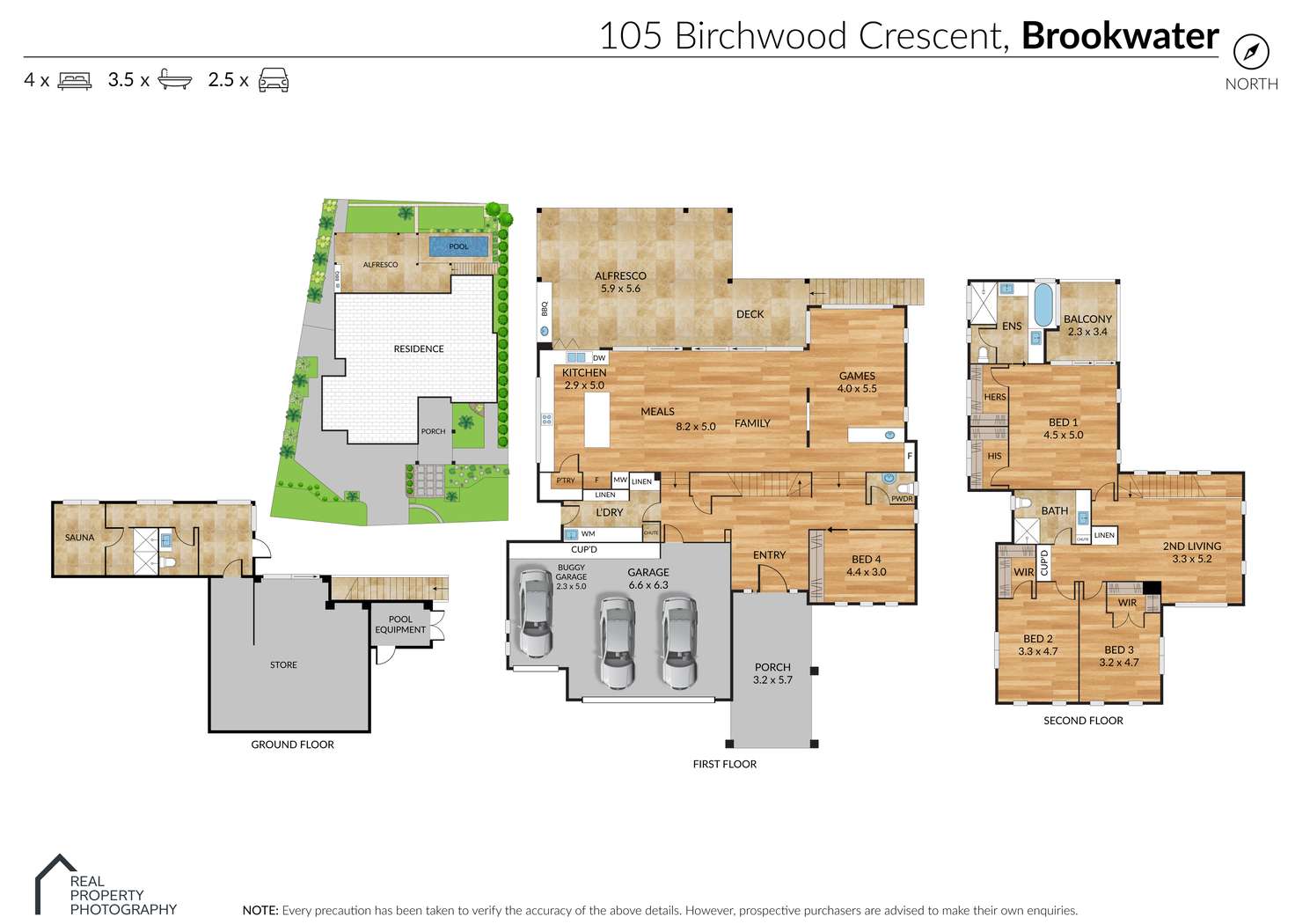 Floorplan of Homely house listing, 105 Birchwood Crescent, Brookwater QLD 4300