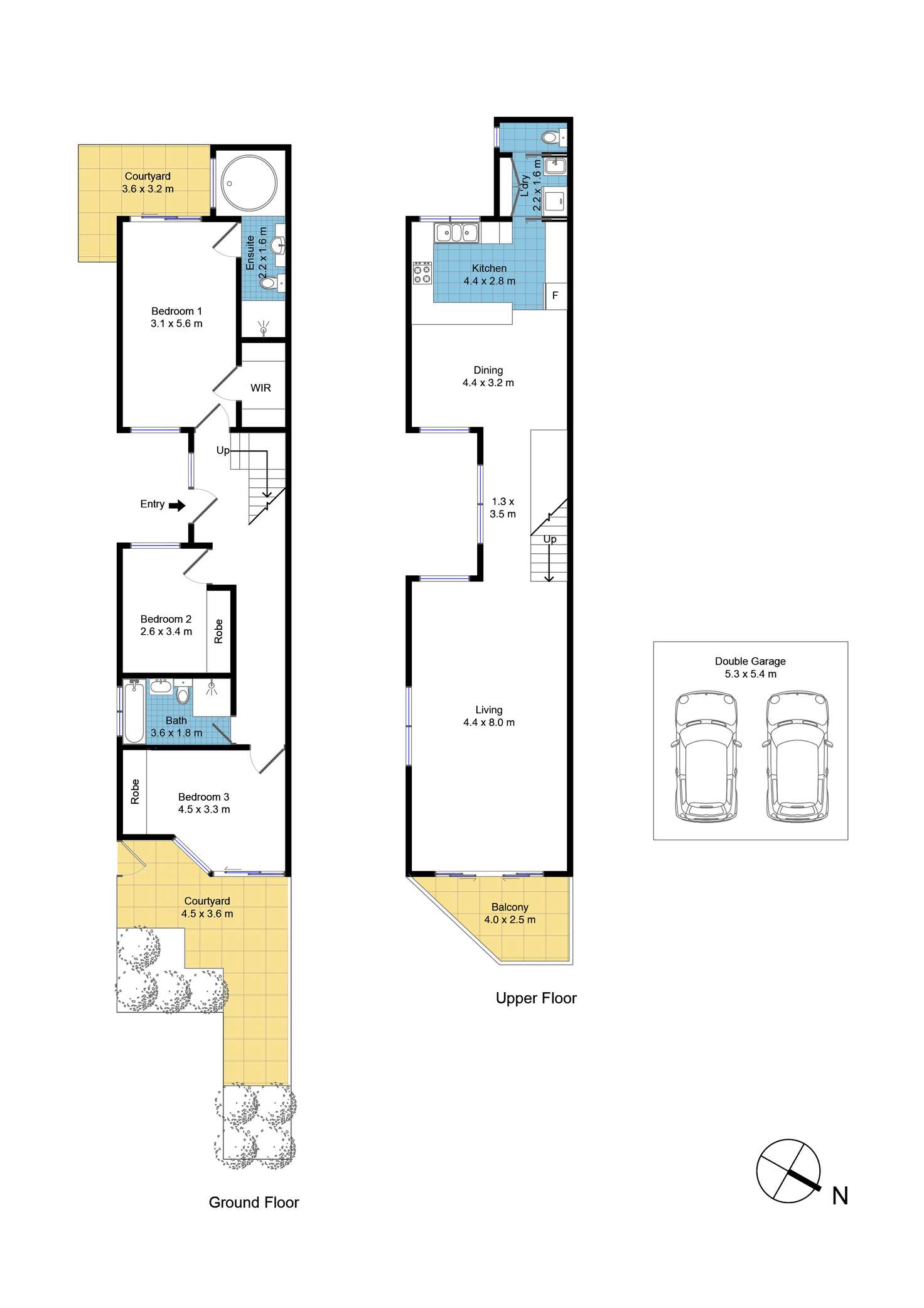 Floorplan of Homely townhouse listing, 2/8 Cremorne Road, Cremorne Point NSW 2090