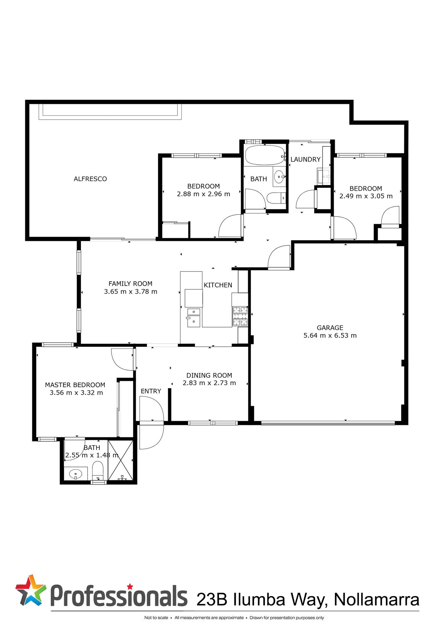 Floorplan of Homely villa listing, 23B Ilumba Way, Nollamara WA 6061