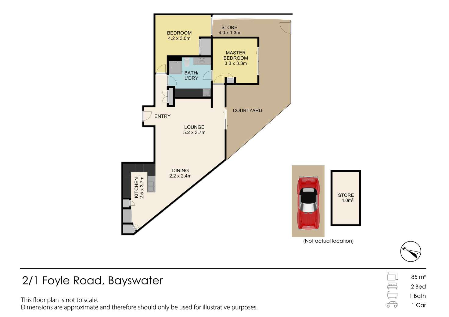 Floorplan of Homely apartment listing, 2/1 Foyle Road, Bayswater WA 6053
