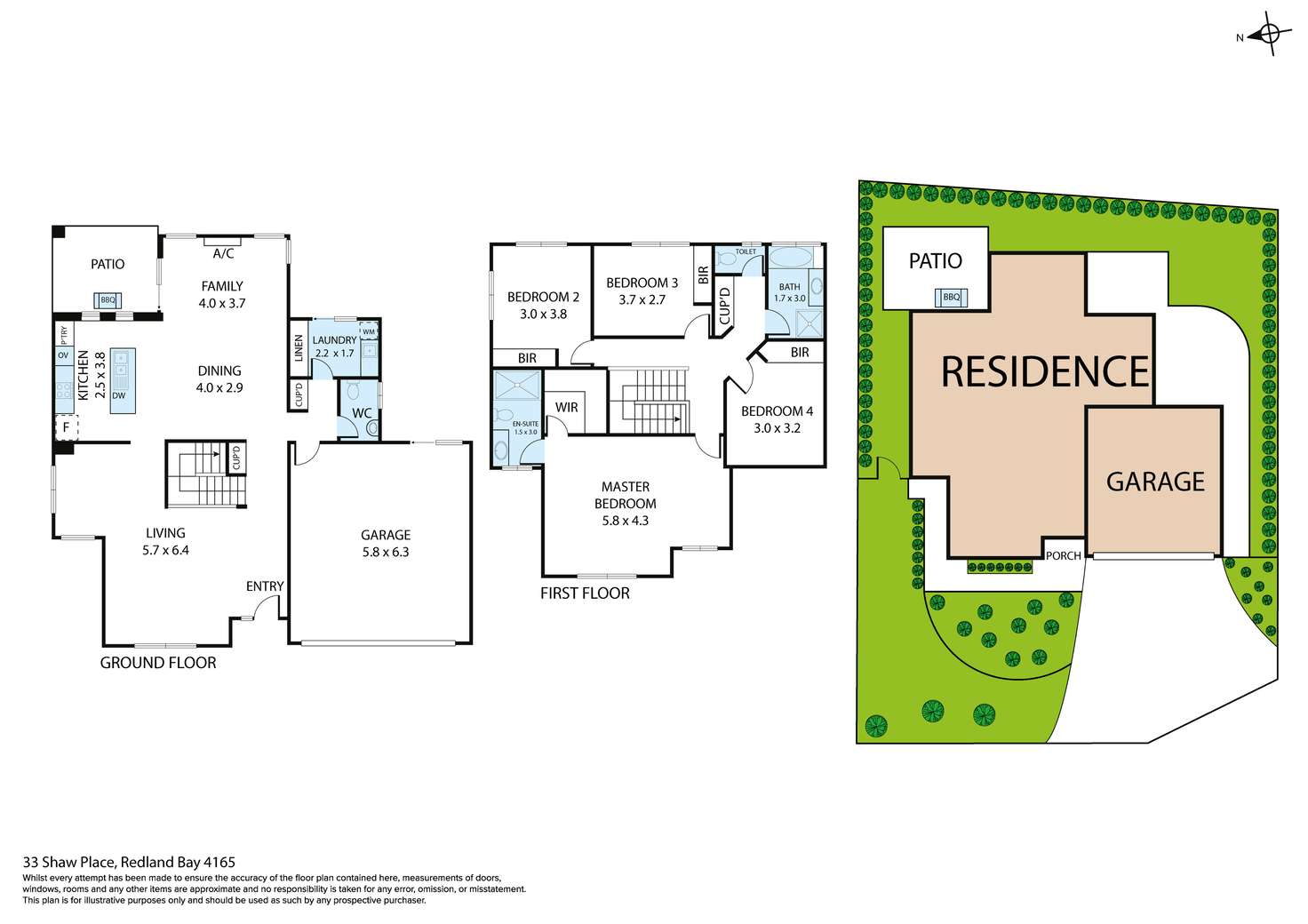 Floorplan of Homely house listing, 33 Shaw Place, Redland Bay QLD 4165