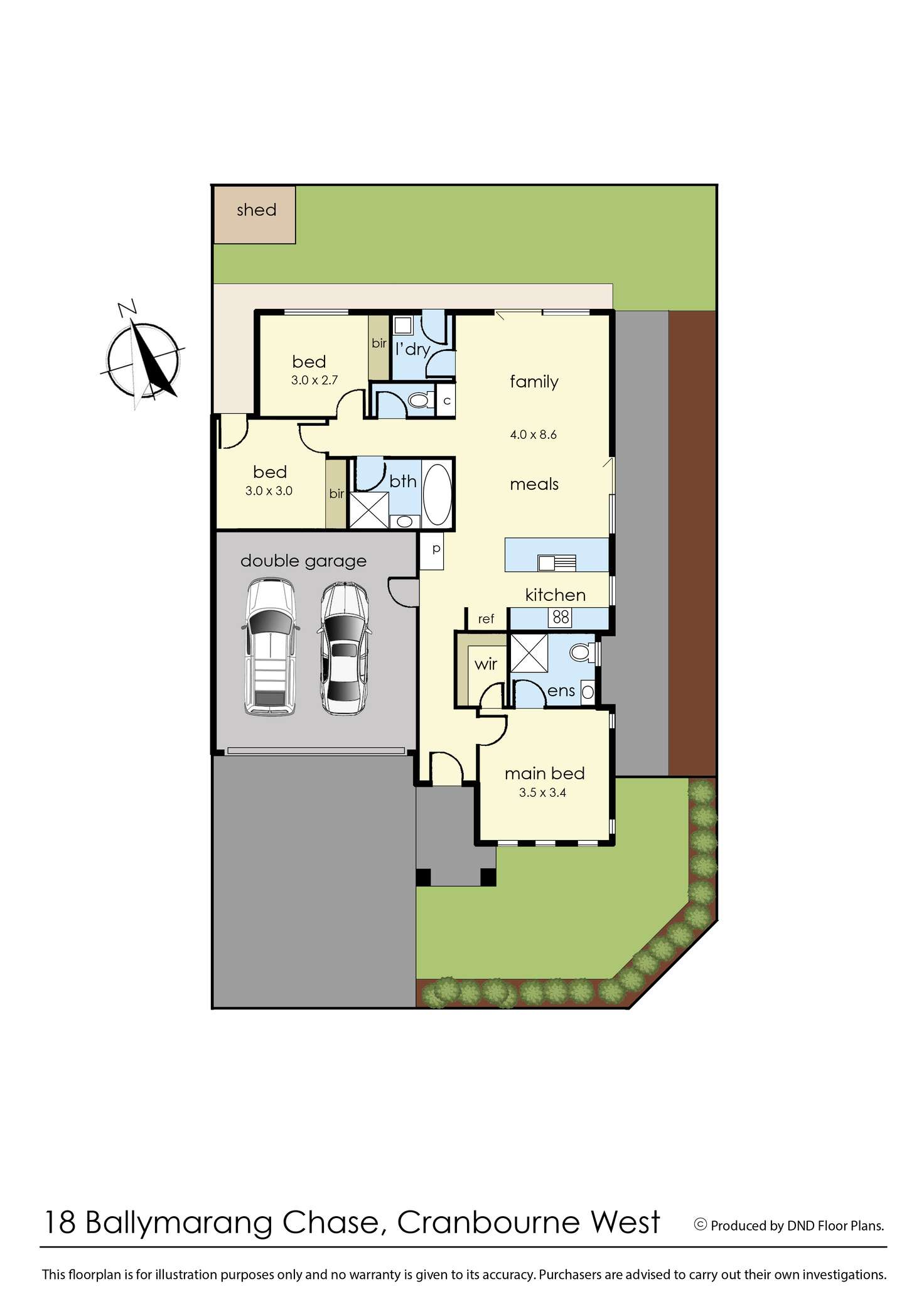 Floorplan of Homely house listing, 18 Ballymarang Chase, Cranbourne West VIC 3977