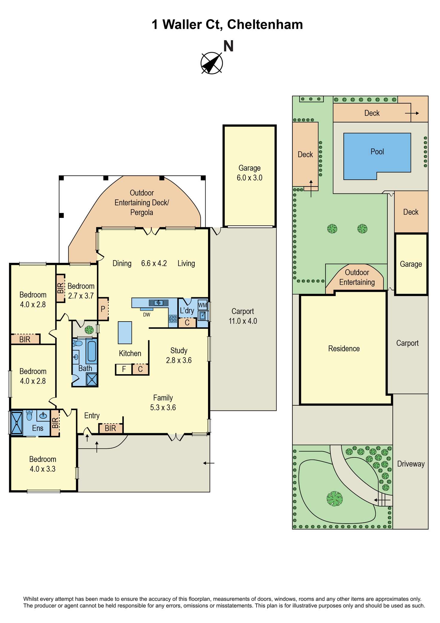 Floorplan of Homely house listing, 1 Waller Court, Cheltenham VIC 3192