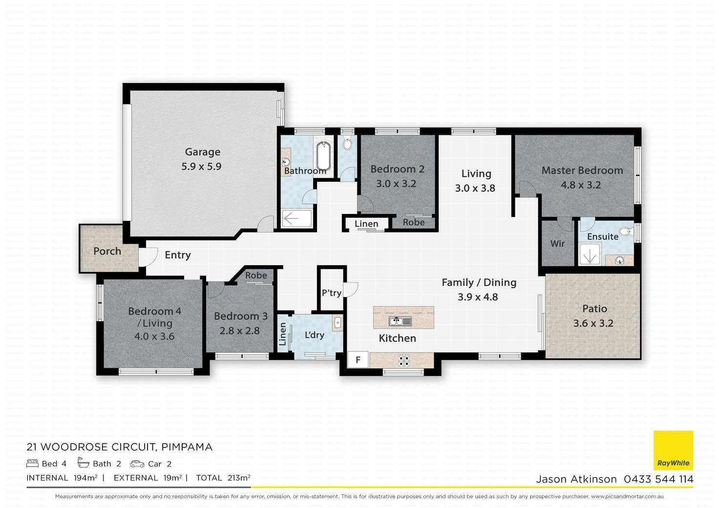Floorplan of Homely house listing, 21 Woodrose Circuit, Pimpama QLD 4209